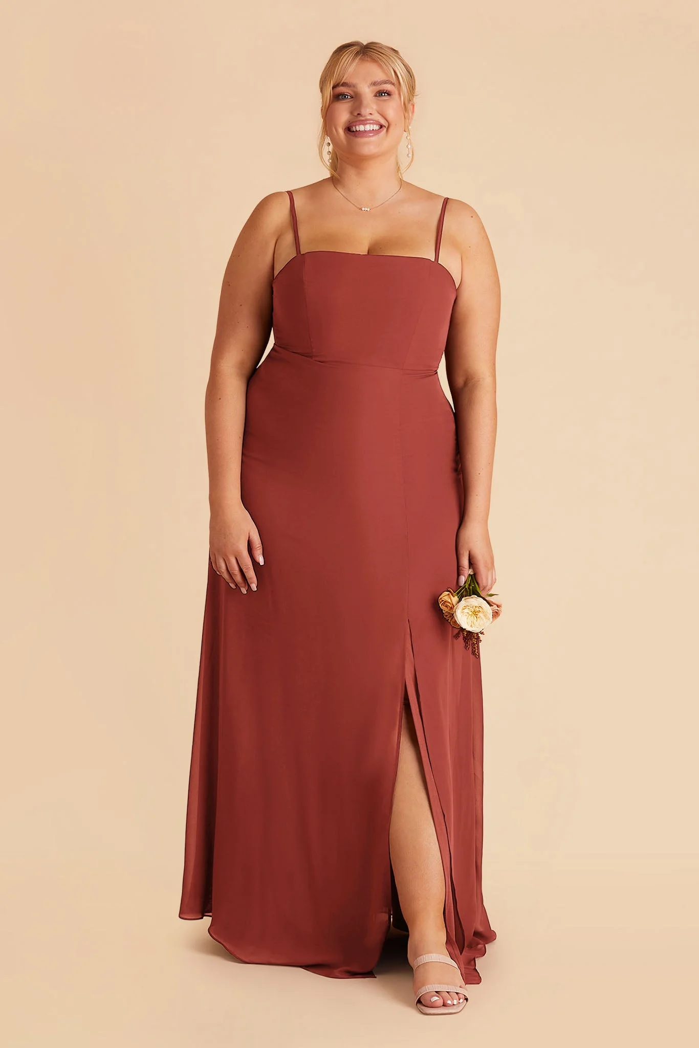 Chris Chiffon Dress - Spice - Image 9
