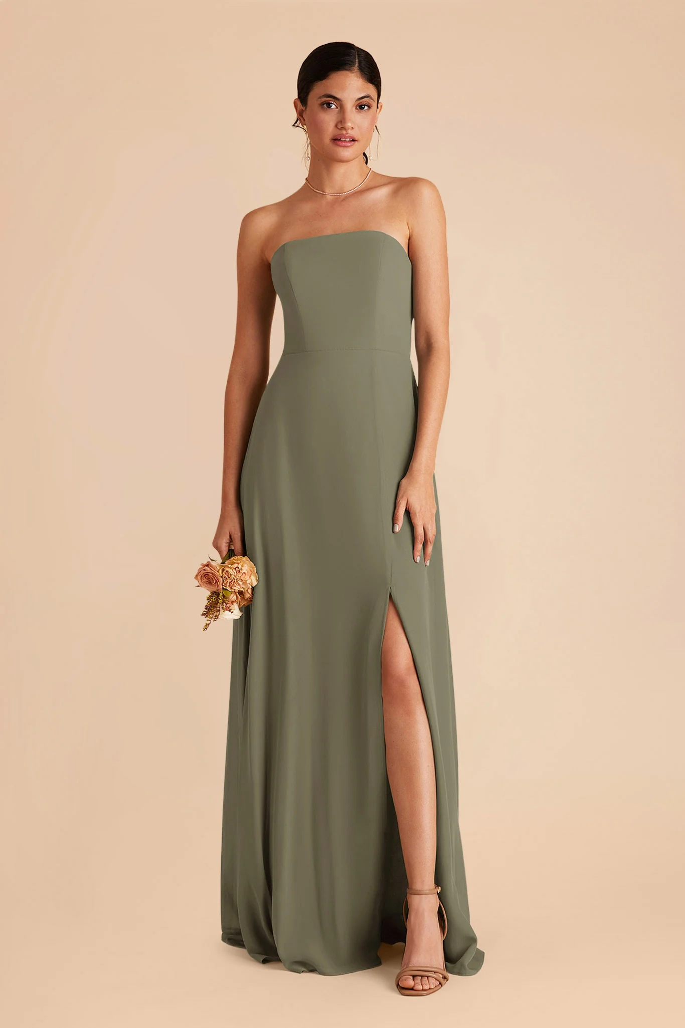 Chris Chiffon Dress - Thyme - Image 5