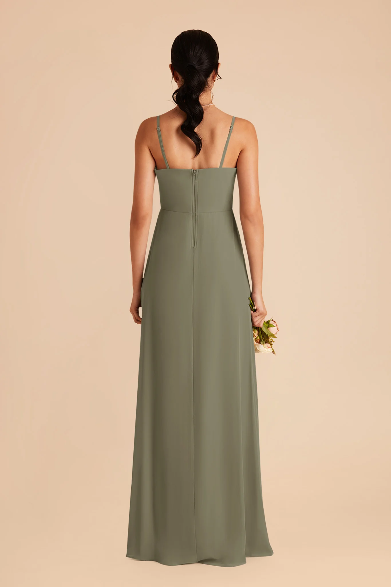 Chris Chiffon Dress - Thyme - Image 6