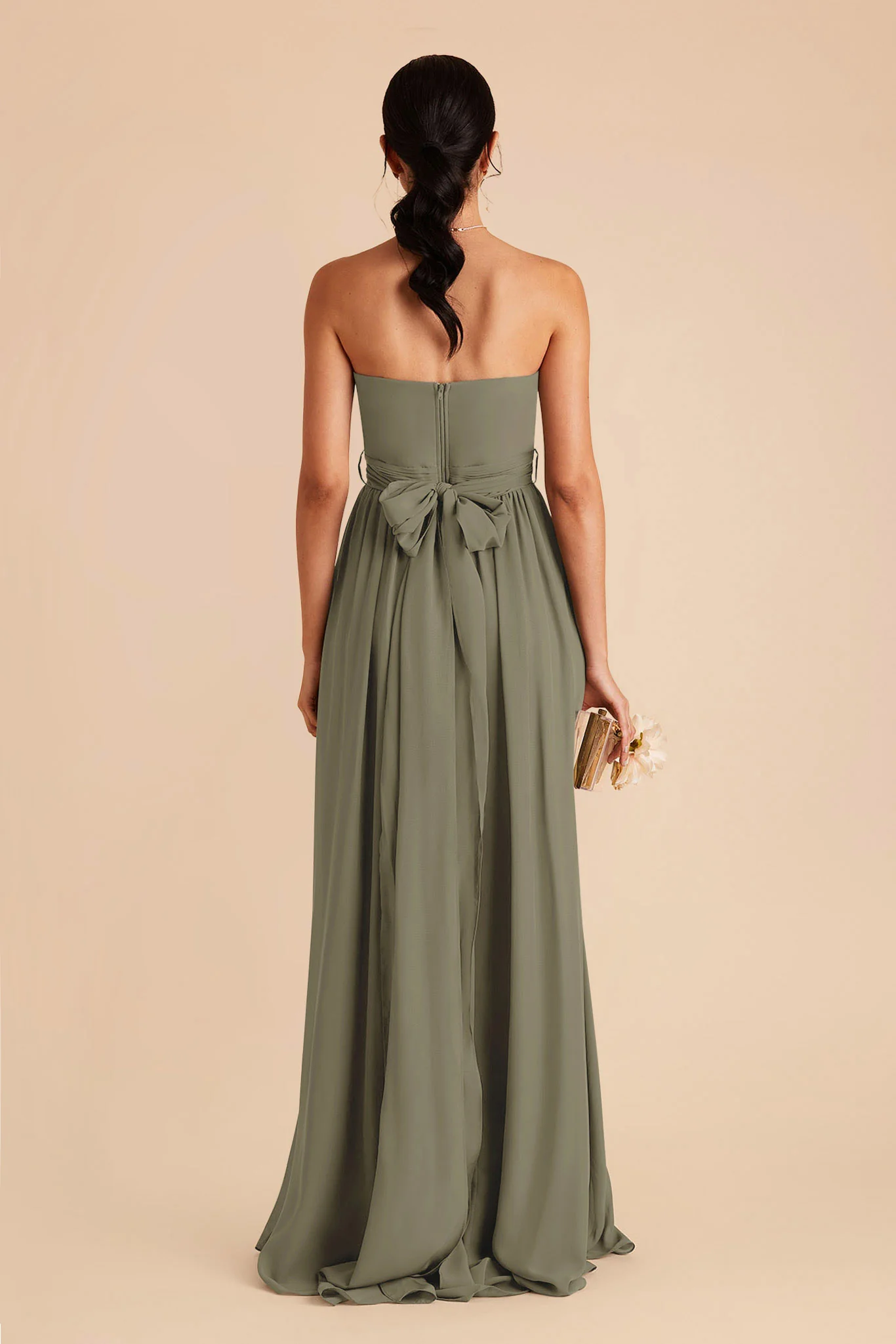 Chris Chiffon Dress - Thyme - Image 7