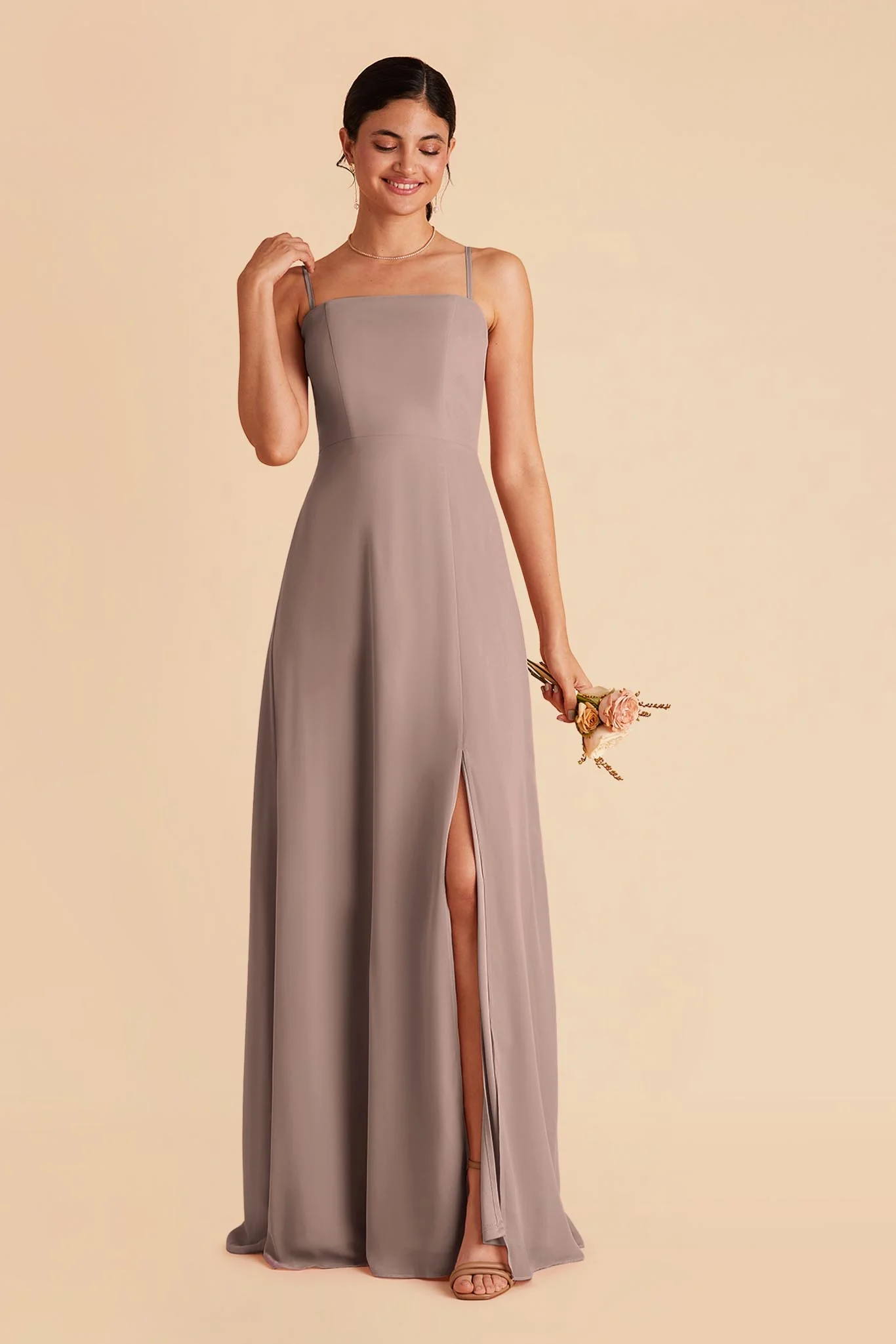 Chris Chiffon Dress - Toffee - Image 3