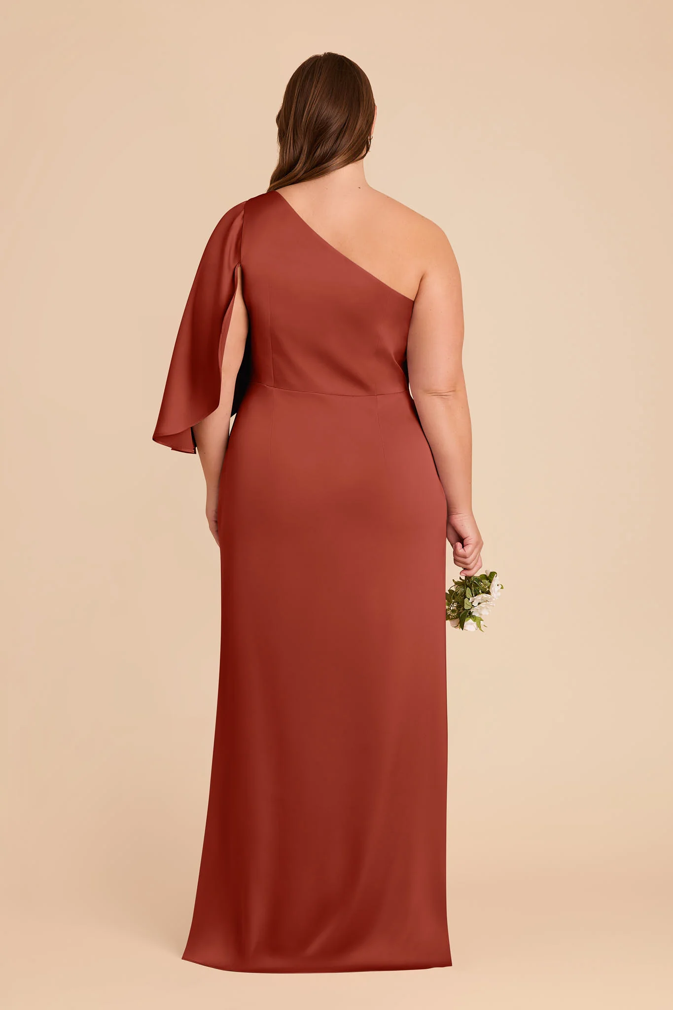 Christine Matte Satin Dress - Auburn - Image 8
