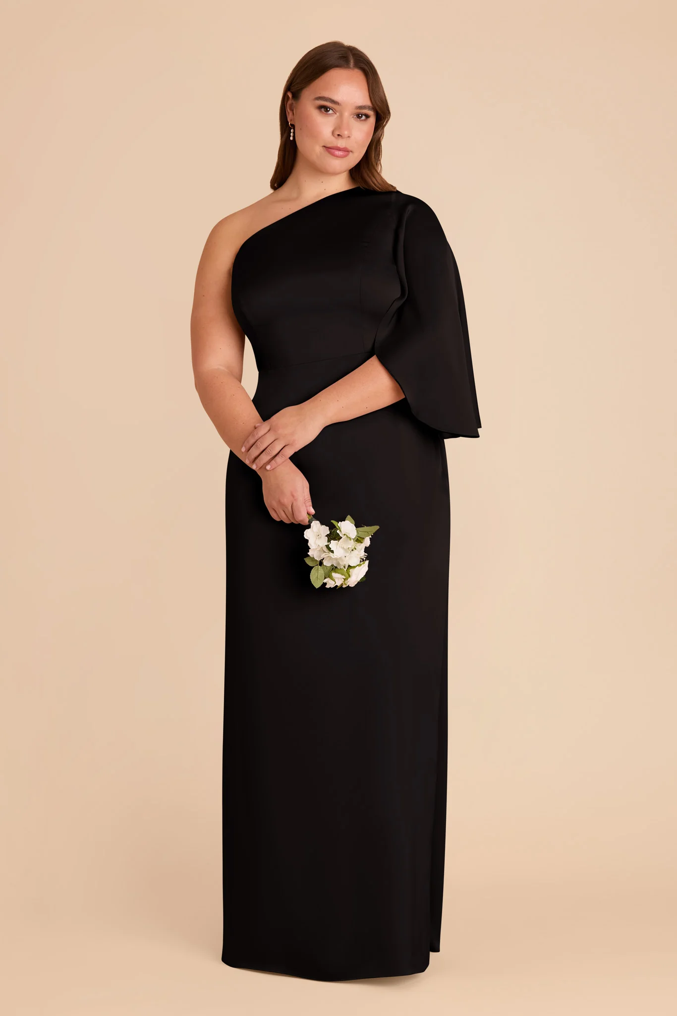 Christine Matte Satin Dress - Black - Image 8