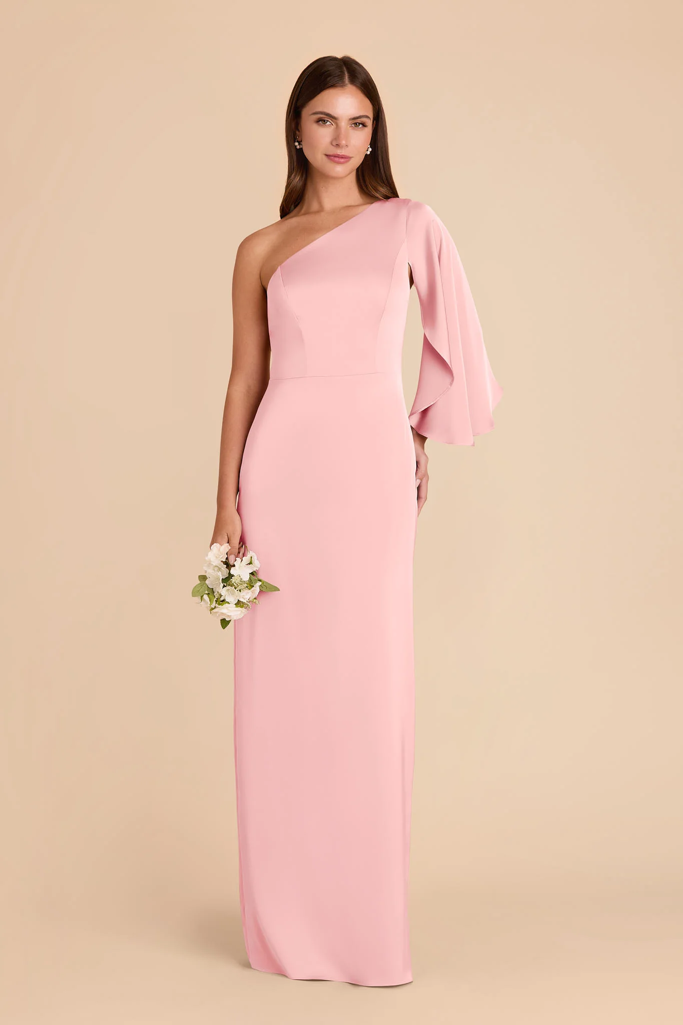 Christine Matte Satin Dress - Bubblegum Pink
