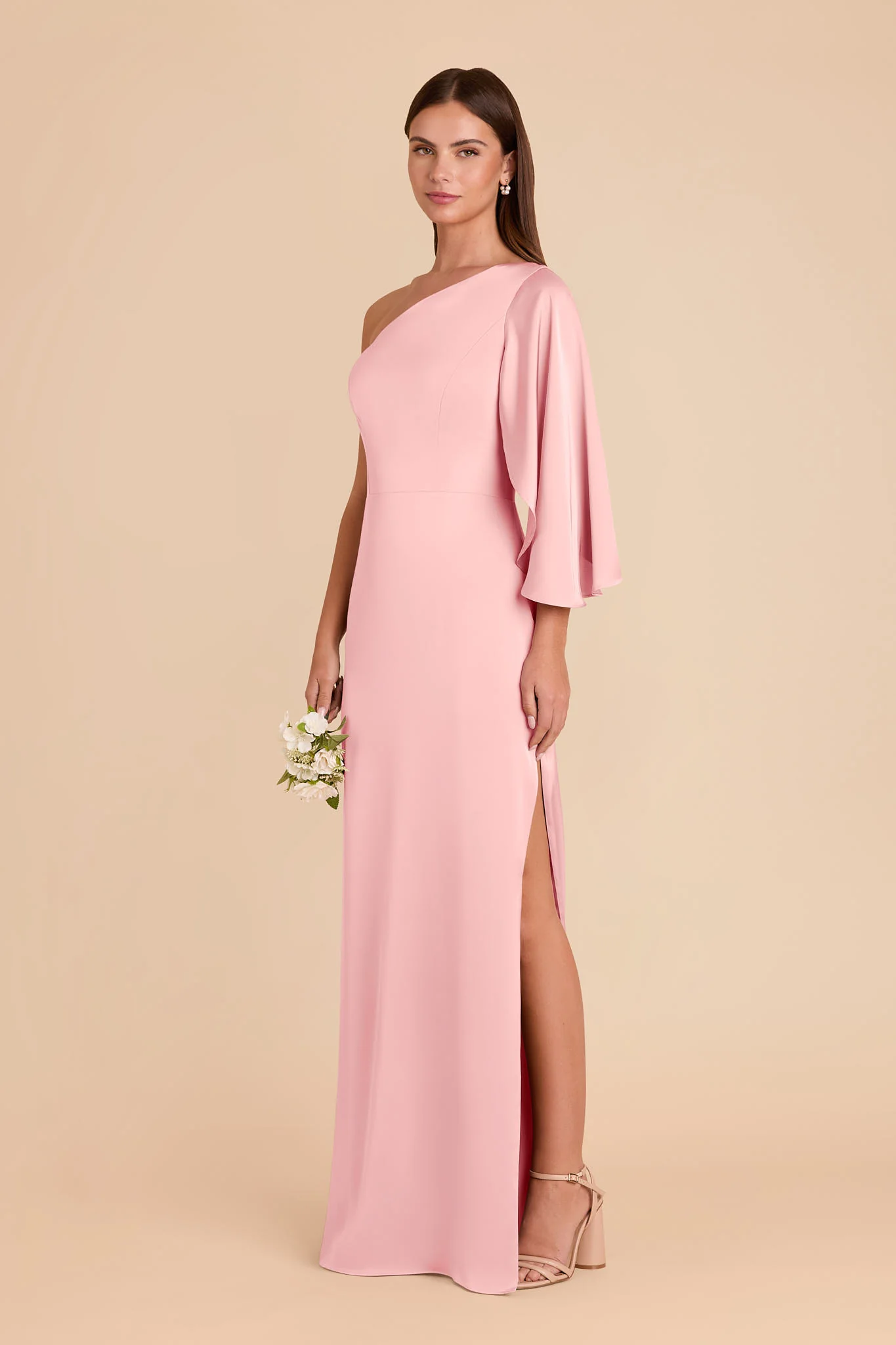 Christine Matte Satin Dress - Bubblegum Pink - Image 4
