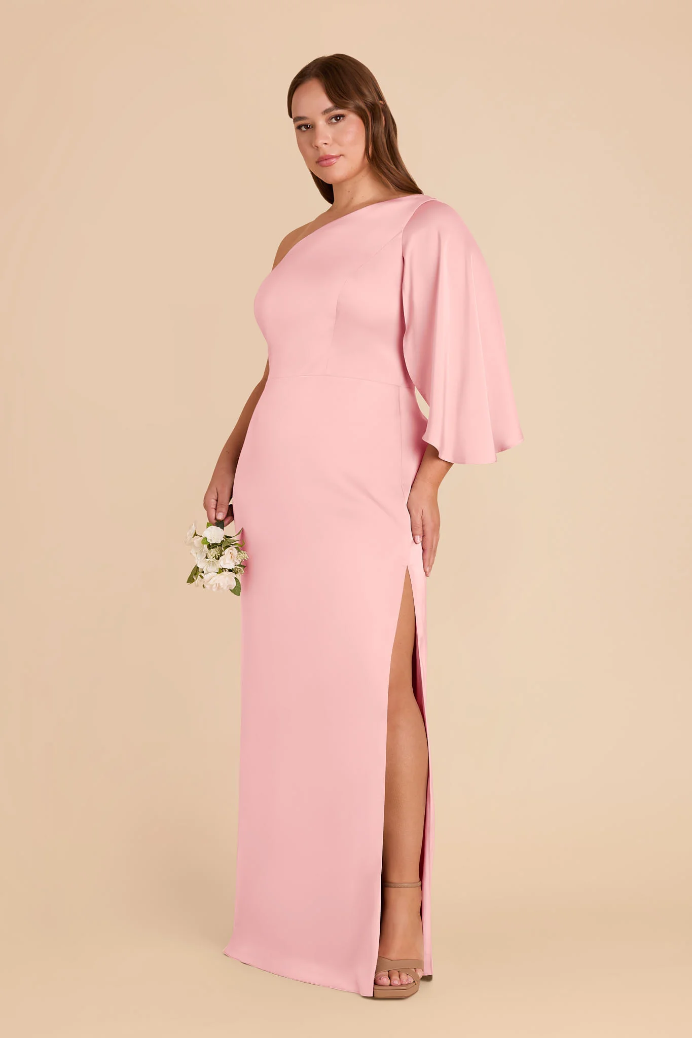 Christine Matte Satin Dress - Bubblegum Pink - Image 8