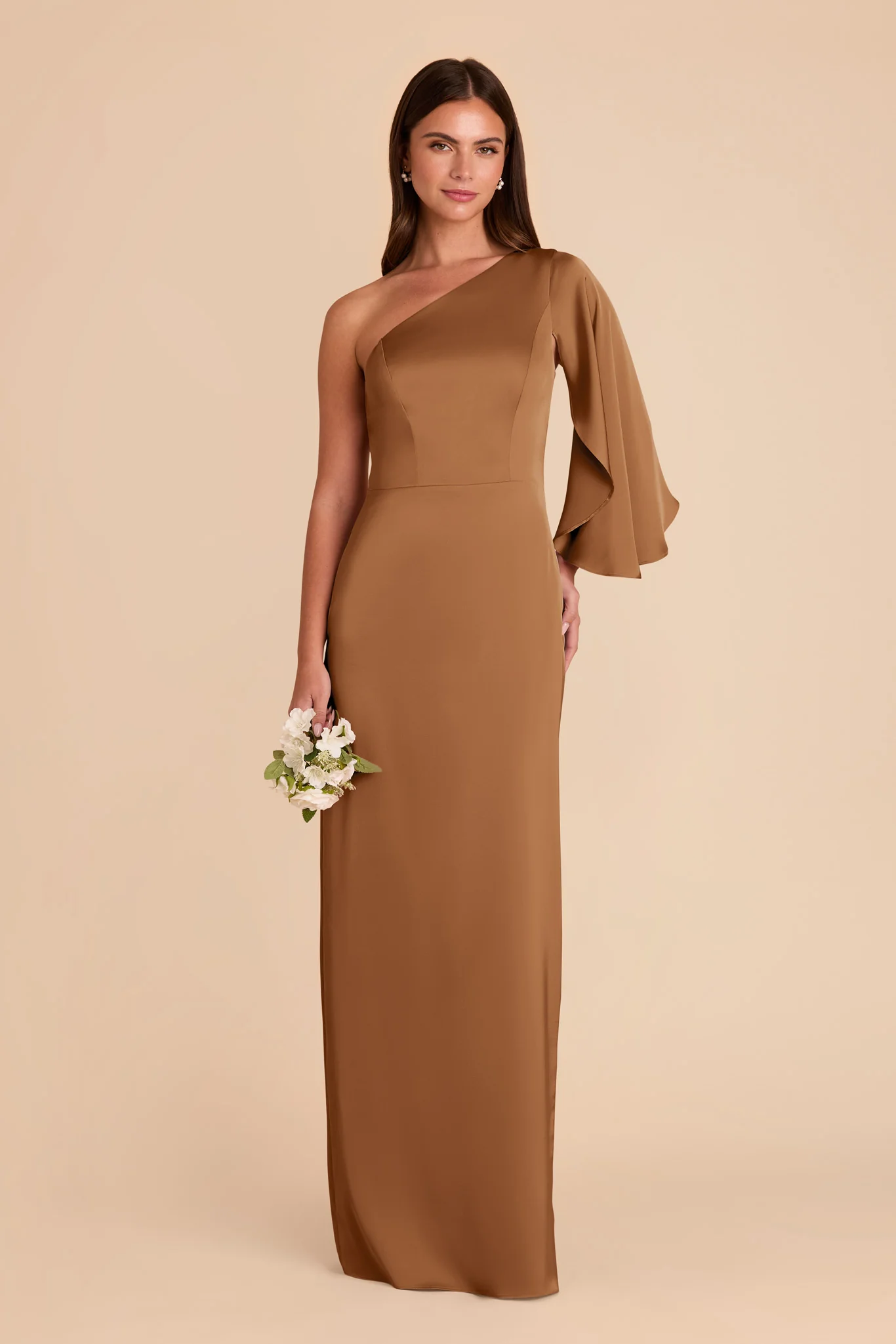 Christine Matte Satin Dress - Copper - Image 3
