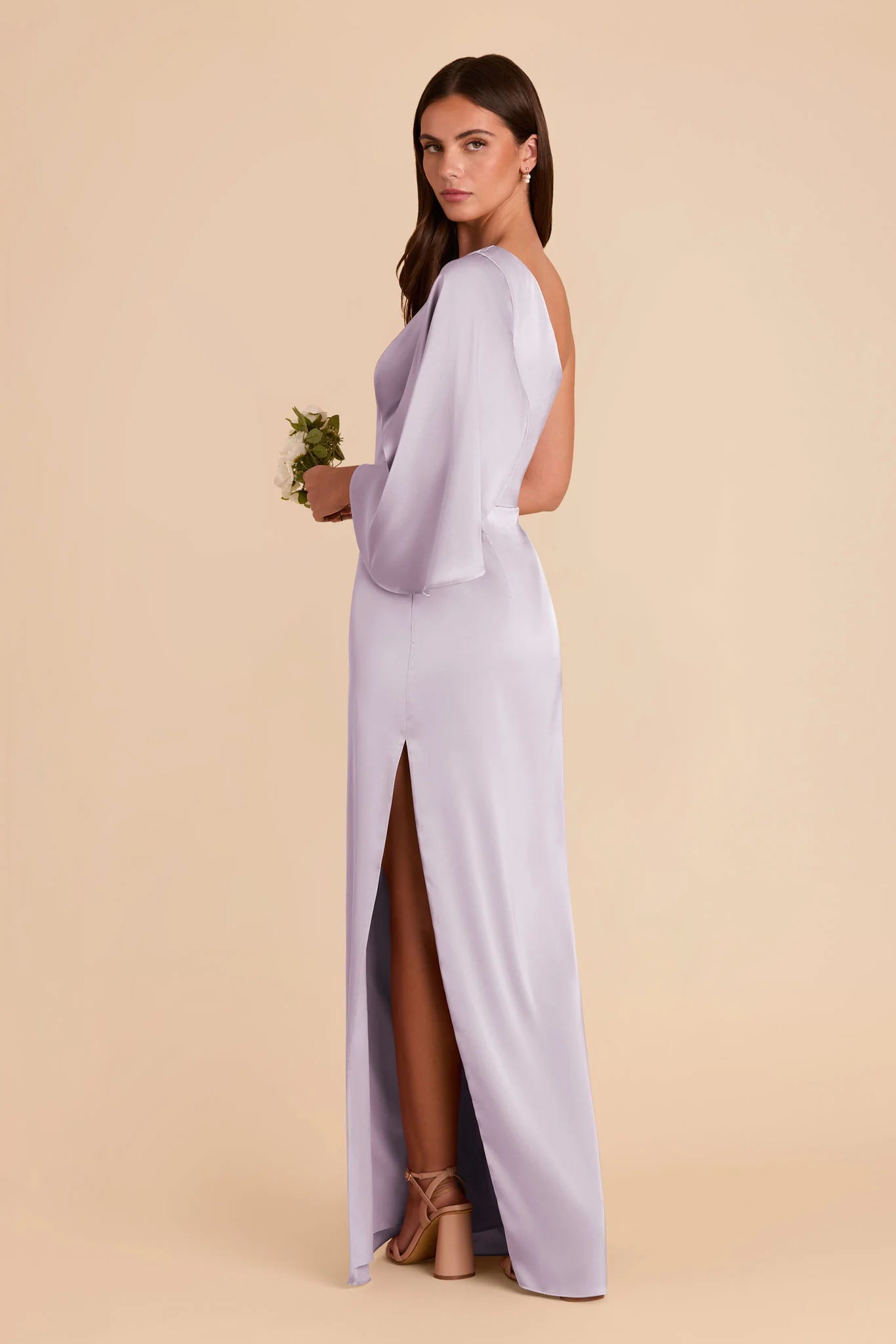 Christine Matte Satin Dress - Dusty Lilac - Image 5