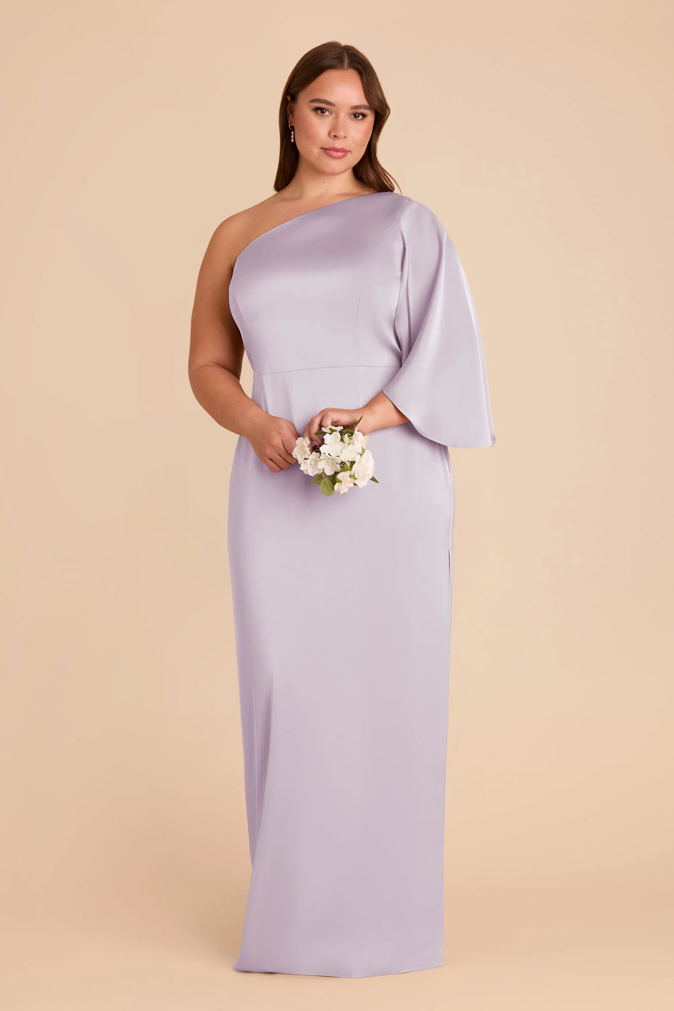 Christine Matte Satin Dress - Dusty Lilac - Image 7