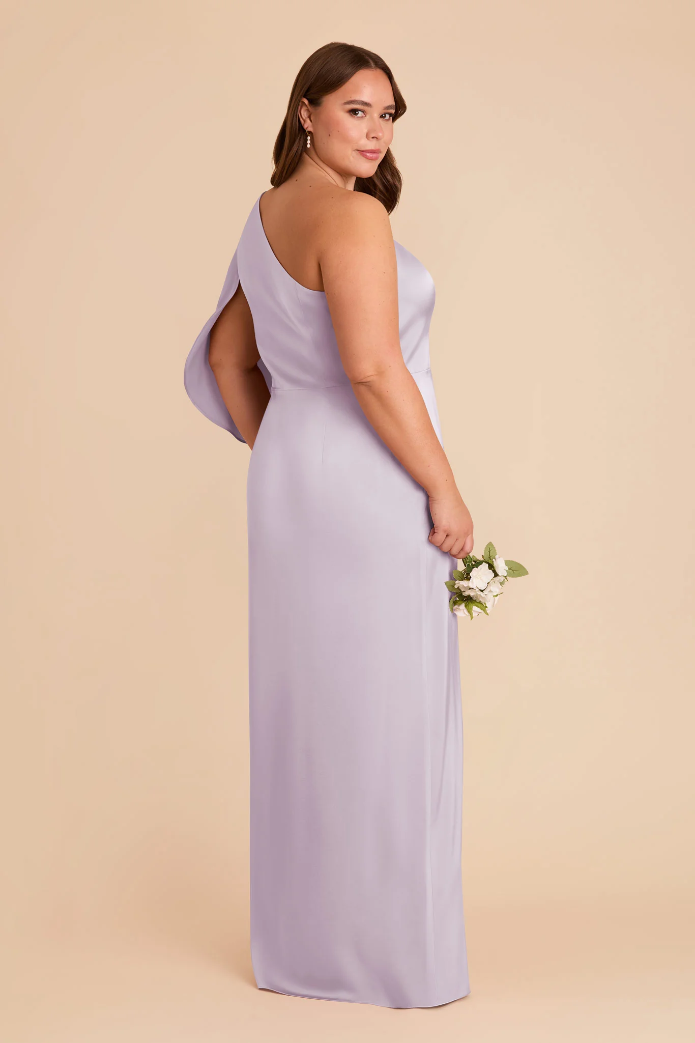 Christine Matte Satin Dress - Dusty Lilac - Image 9