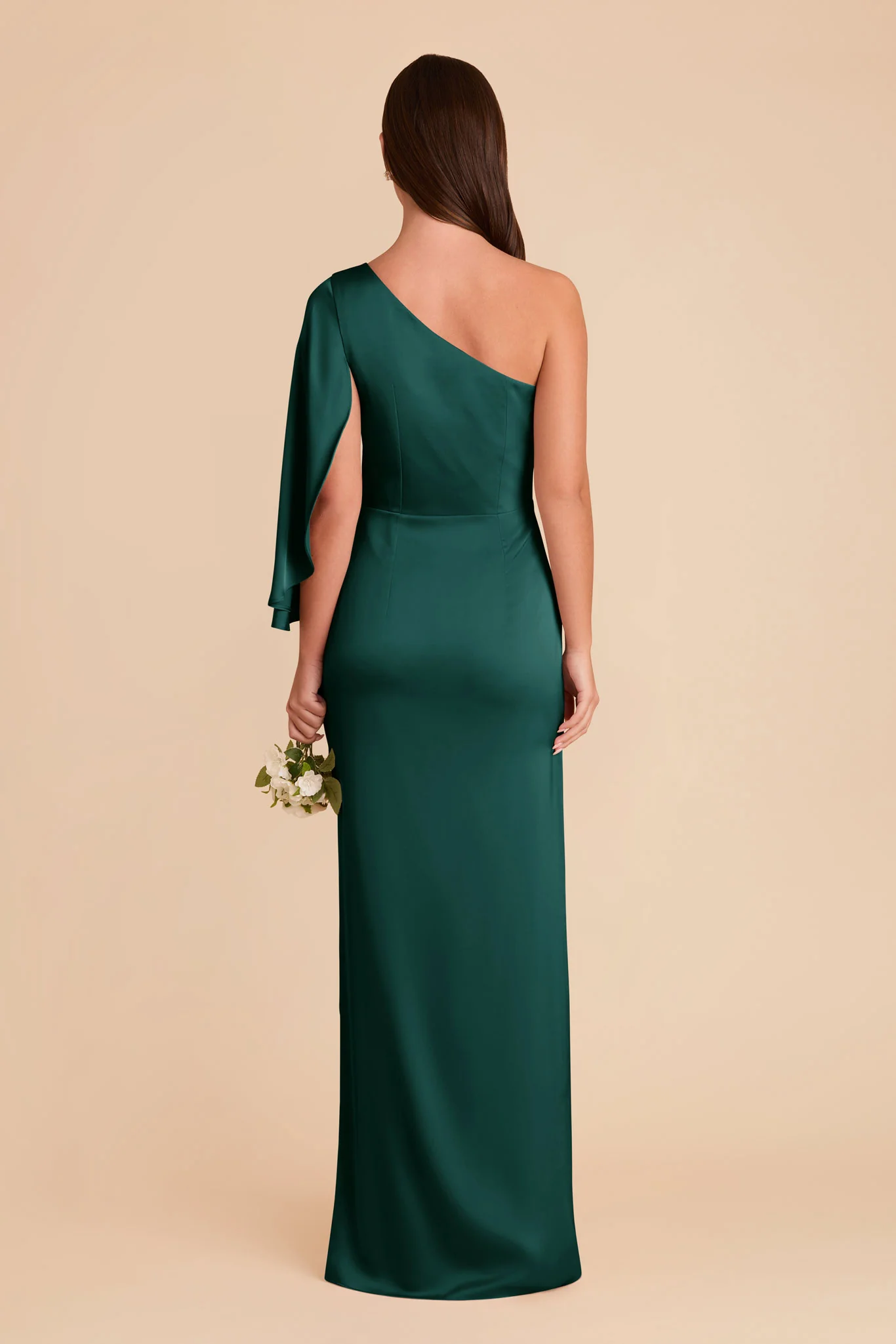 Christine Matte Satin Dress - Emerald - Image 6