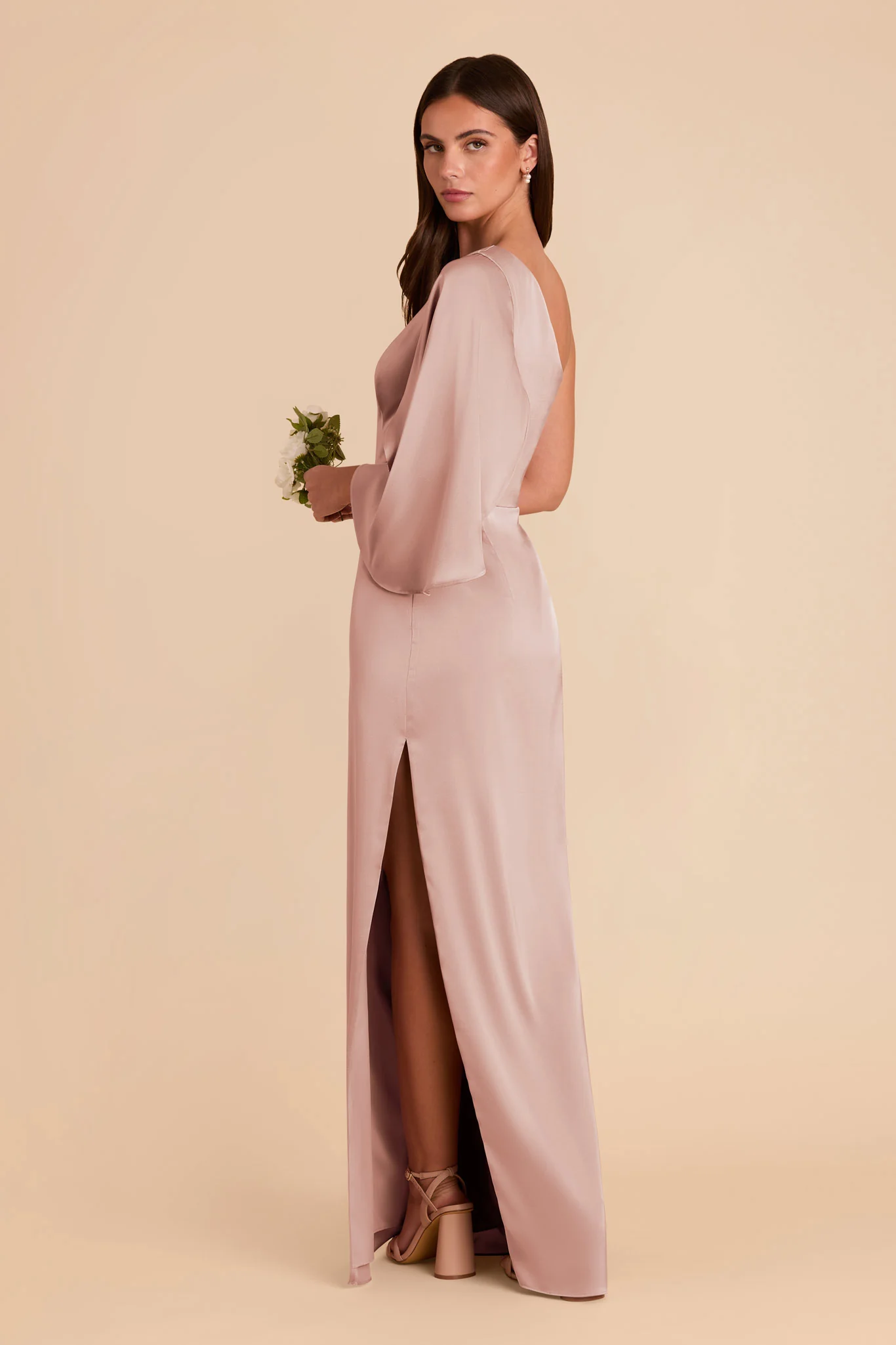 Christine Matte Satin Dress - English Rose - Image 5