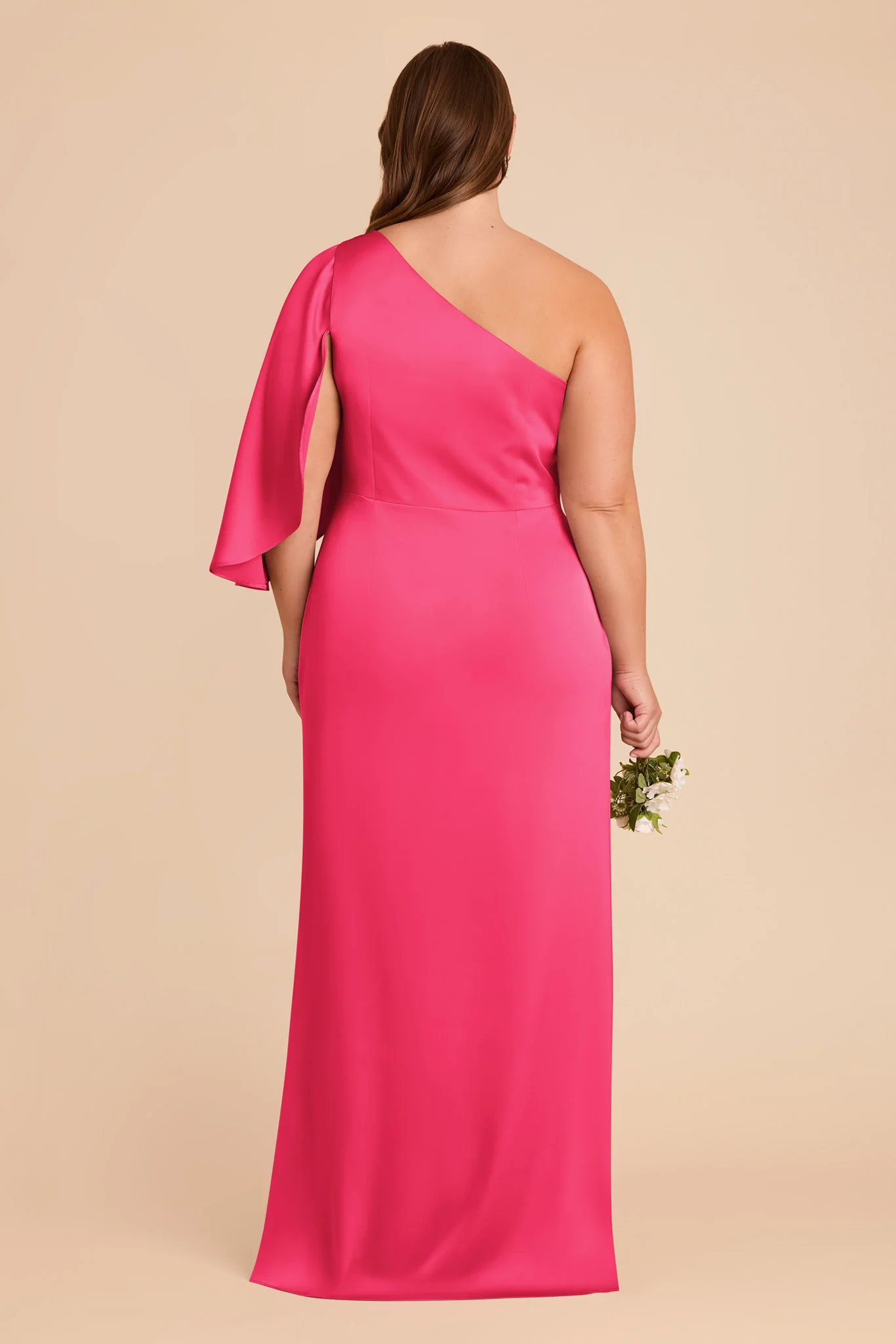 Christine Matte Satin Dress - Fuchsia - Image 10