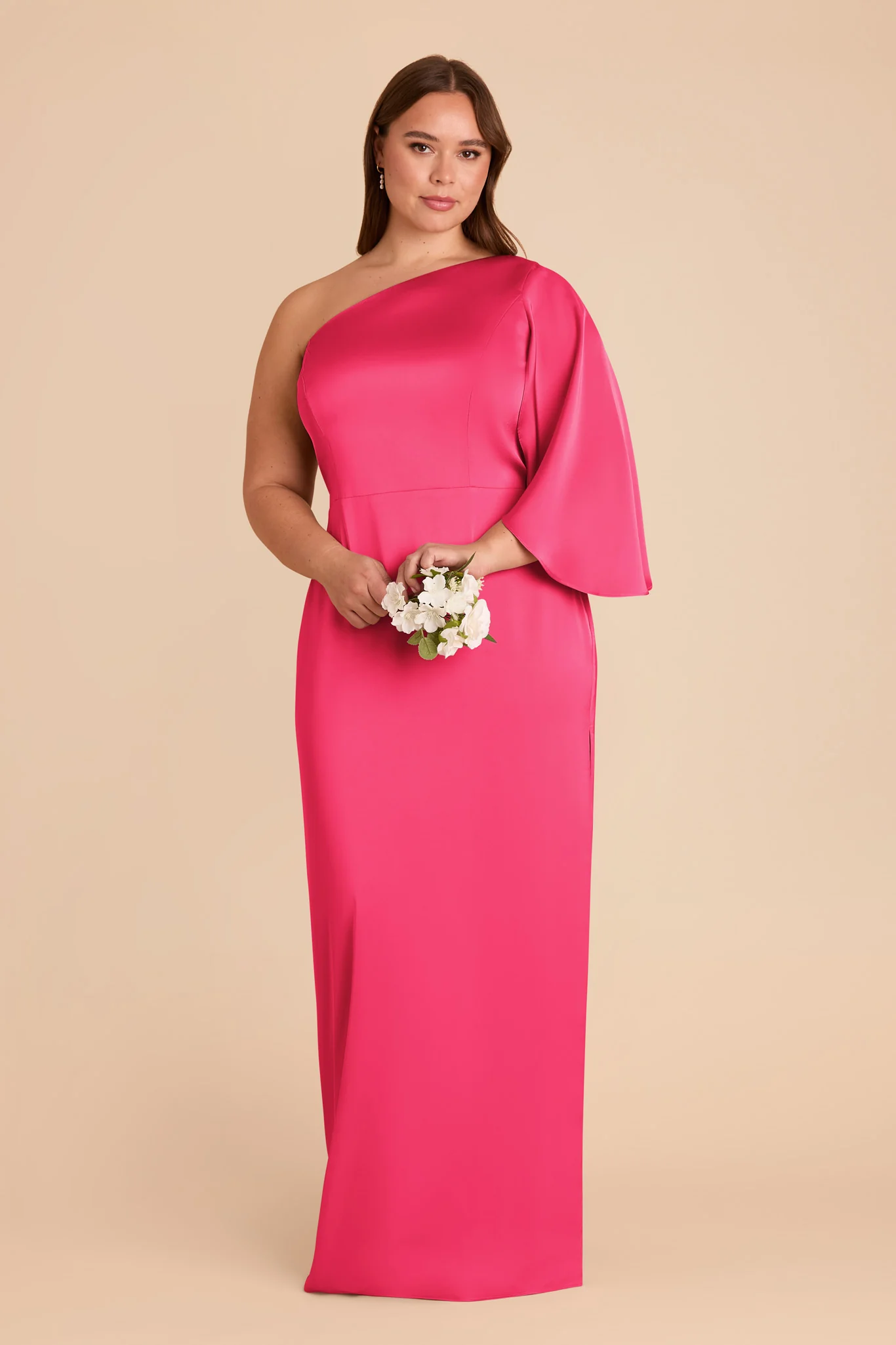 Christine Matte Satin Dress - Fuchsia - Image 7