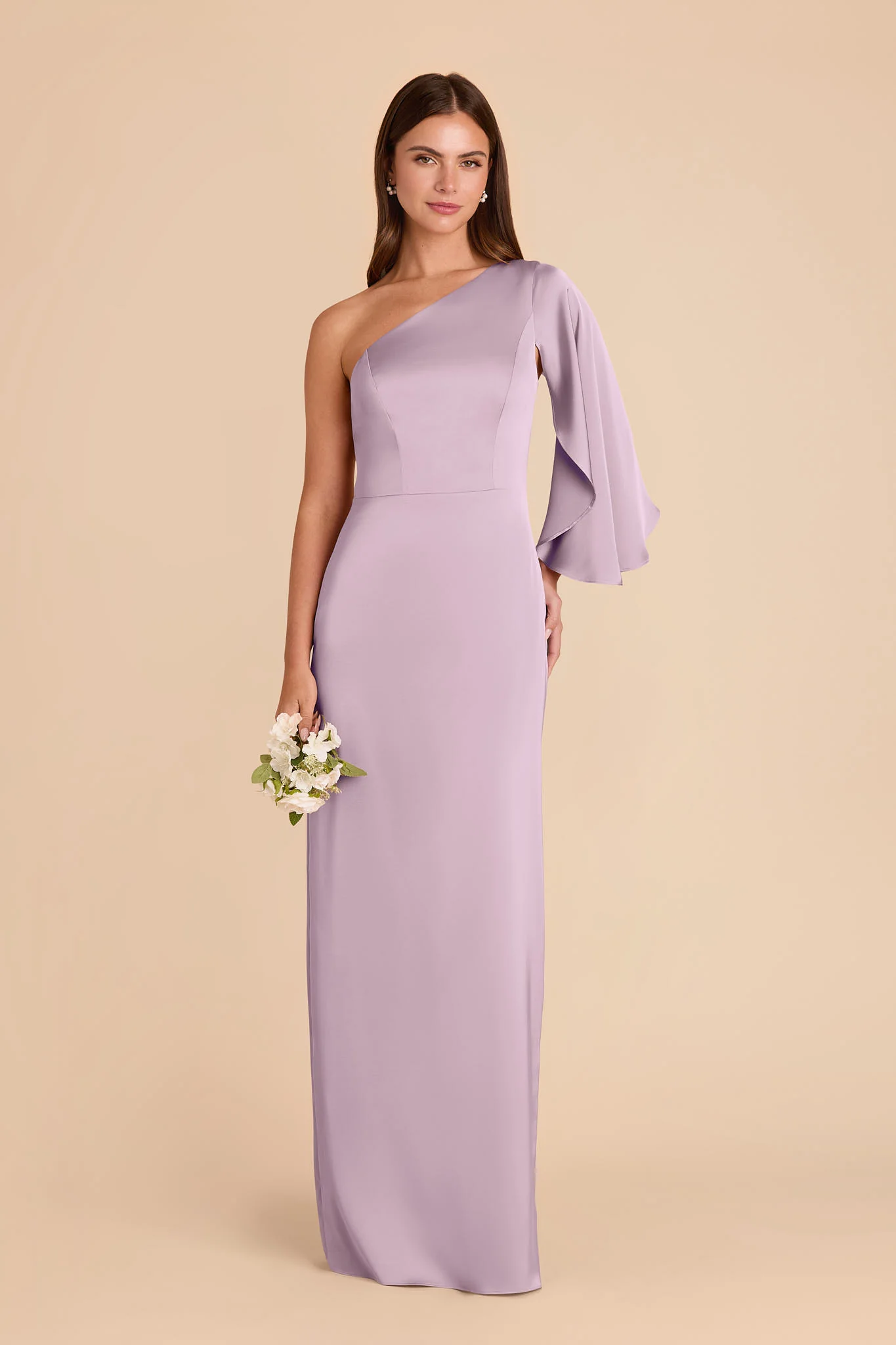 Christine Matte Satin Dress - Lavender