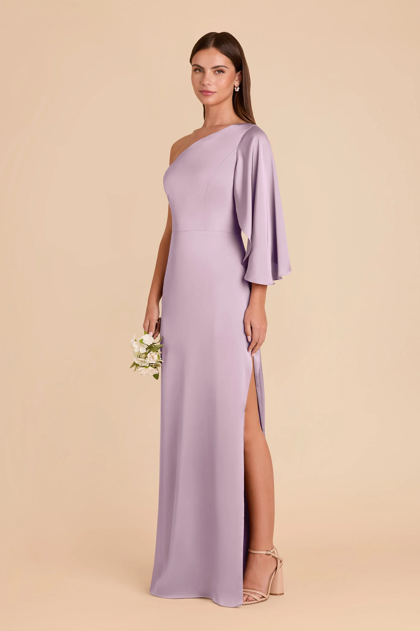 Christine Matte Satin Dress - Lavender - Image 4