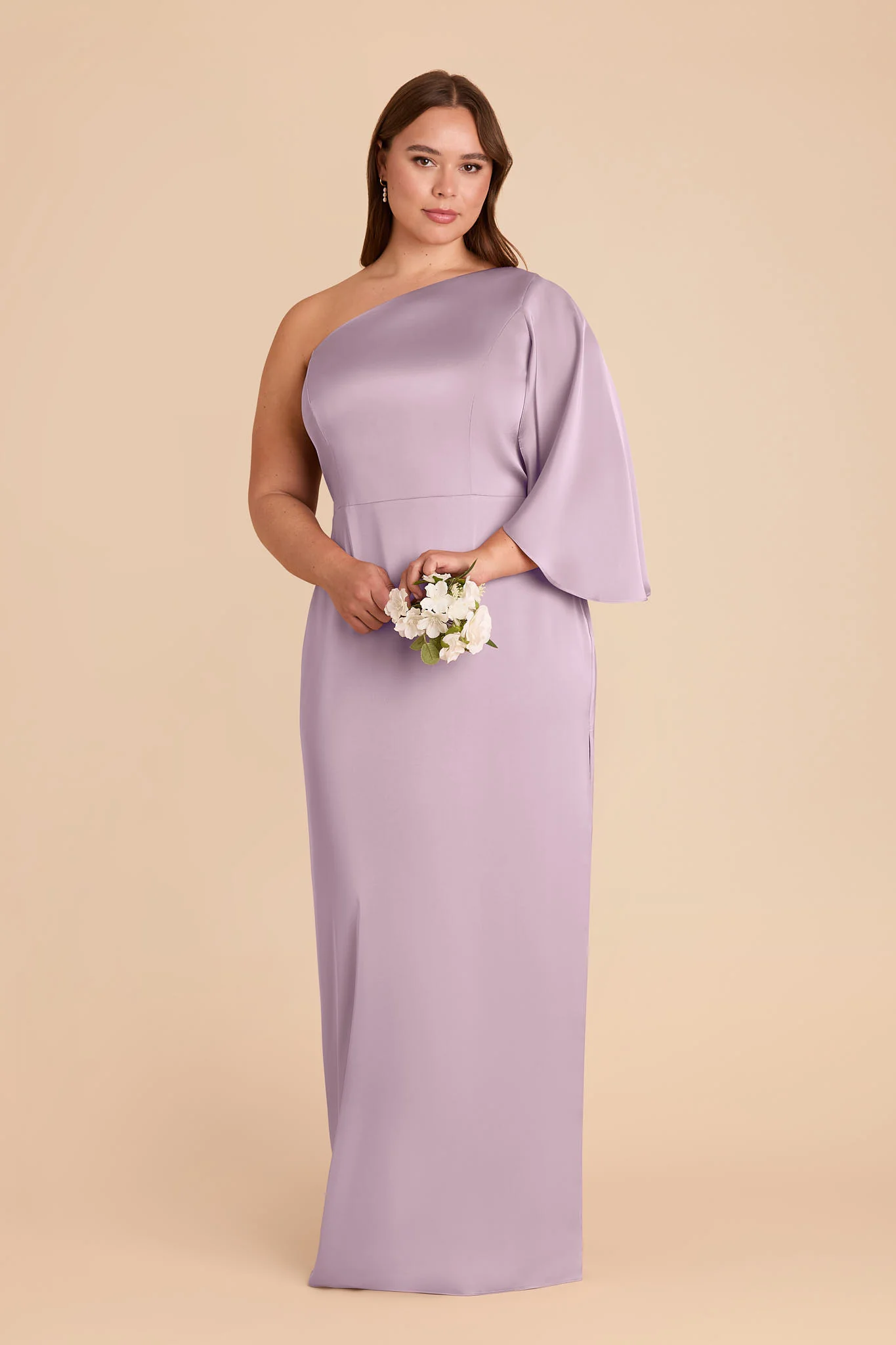 Christine Matte Satin Dress - Lavender - Image 7