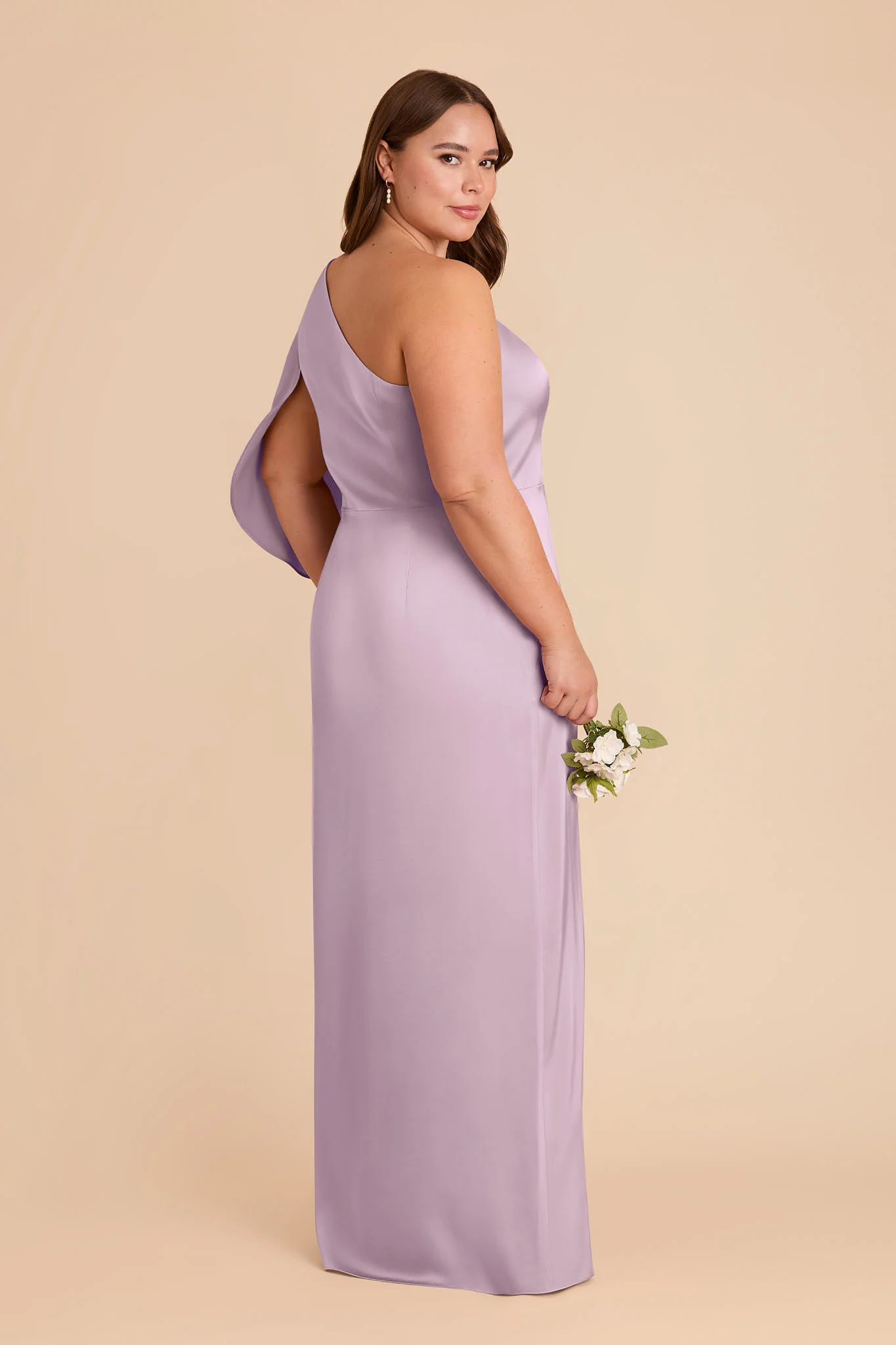 Christine Matte Satin Dress - Lavender - Image 9