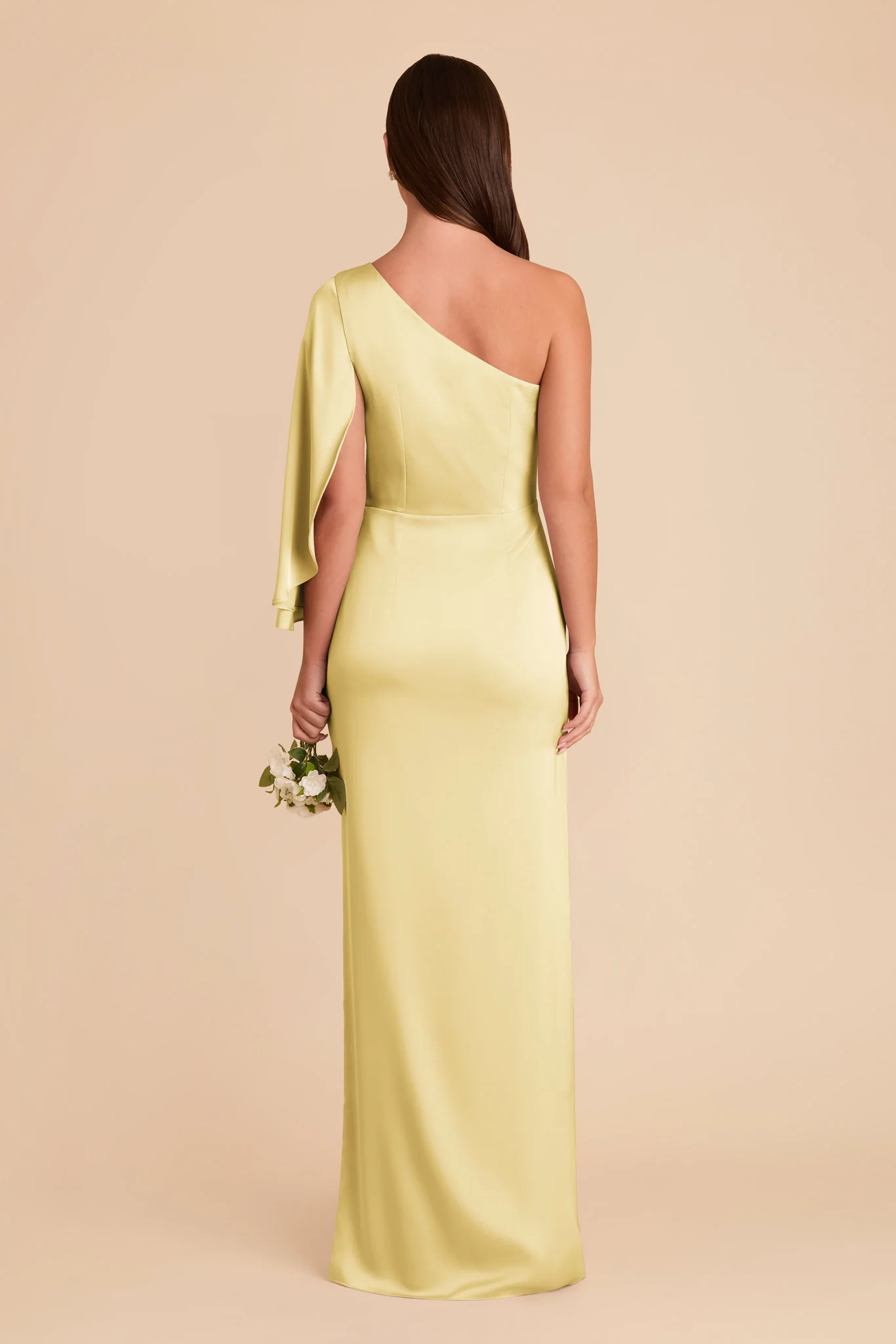 Christine Matte Satin Dress - Lemon Sorbet - Image 6