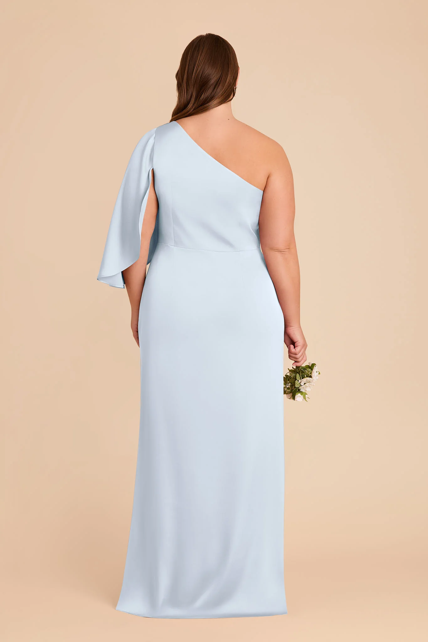 Christine Matte Satin Dress - Mist Blue - Image 10