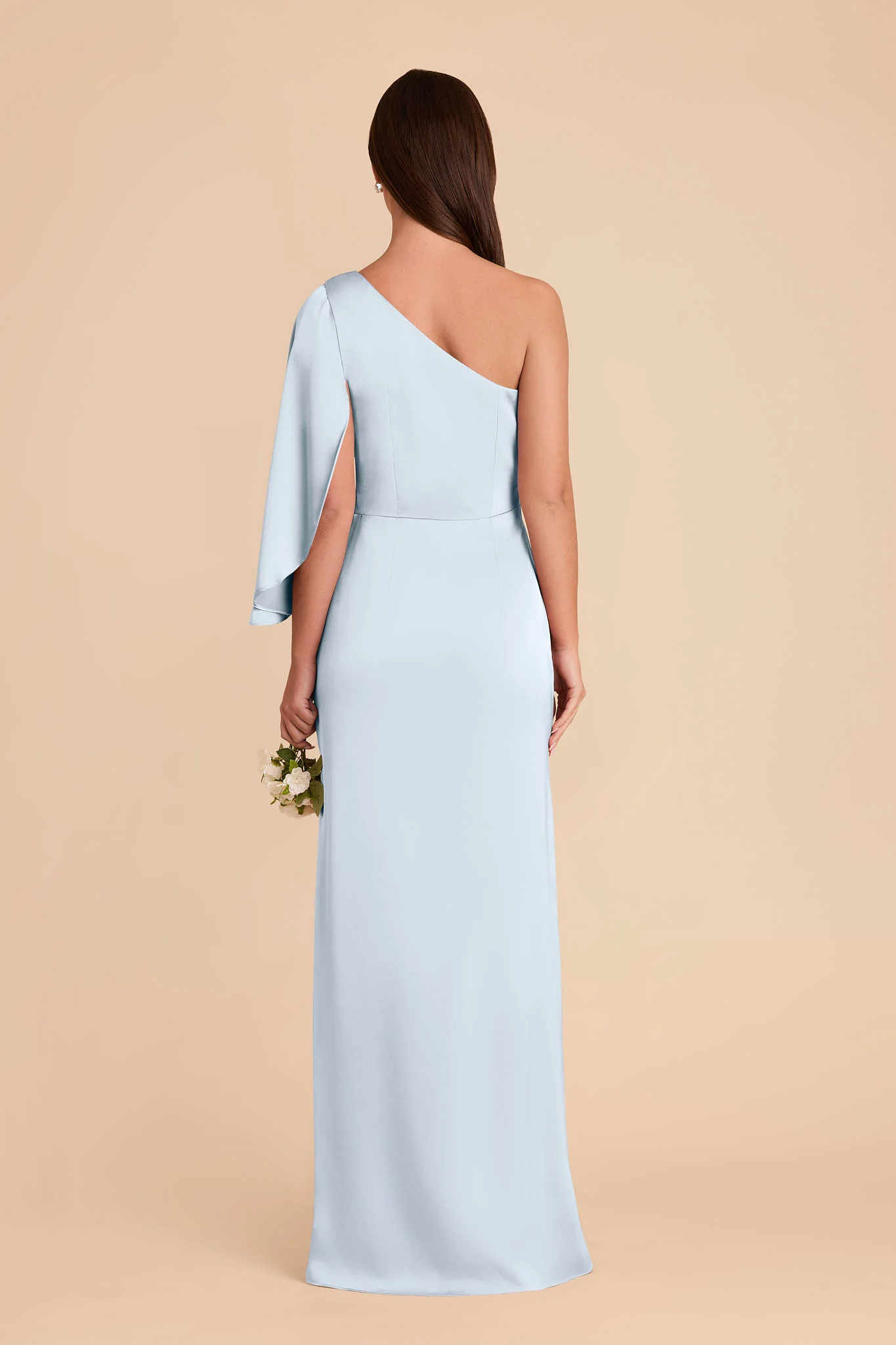 Christine Matte Satin Dress - Mist Blue - Image 6