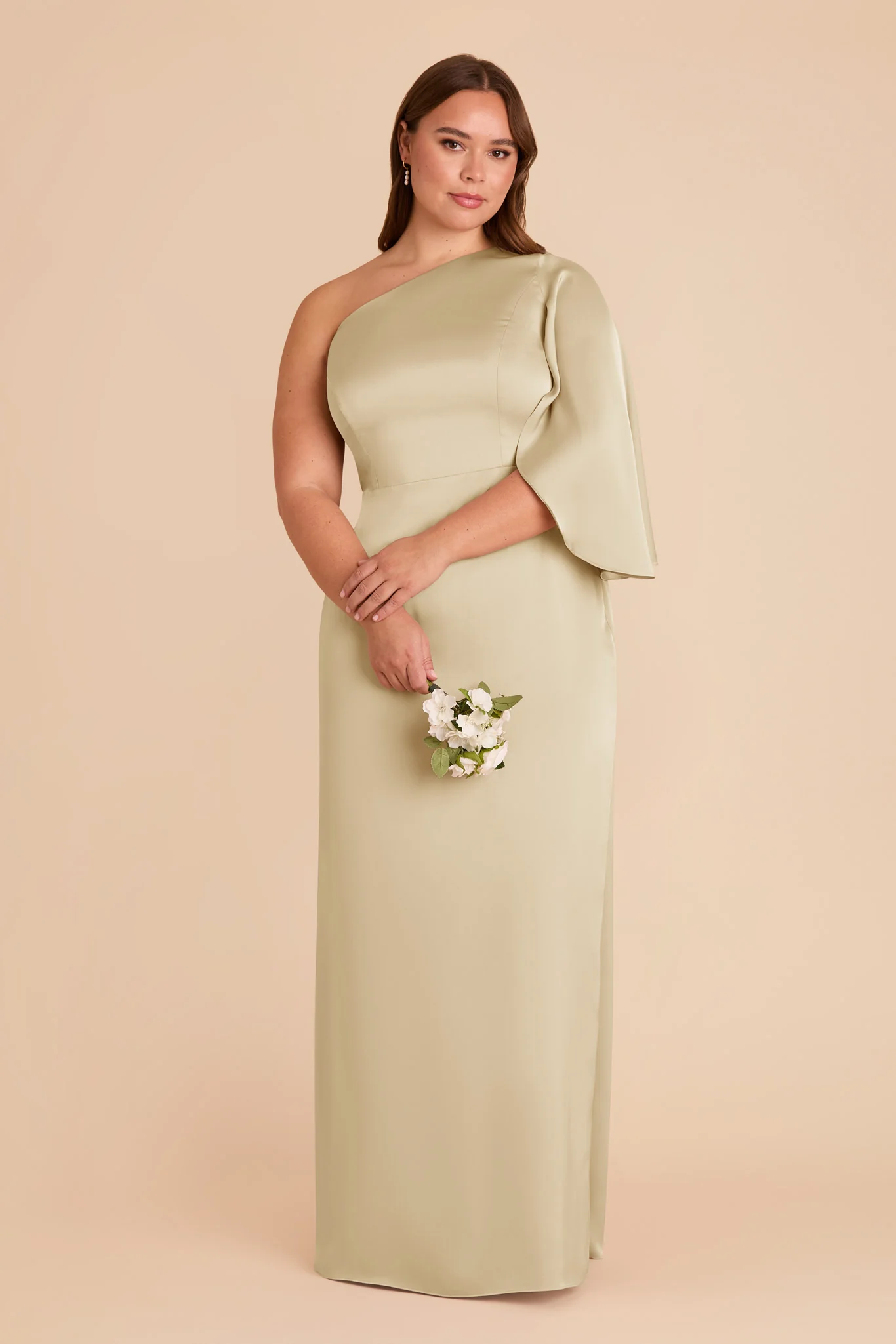 Christine Matte Satin Dress - Prosecco - Image 8