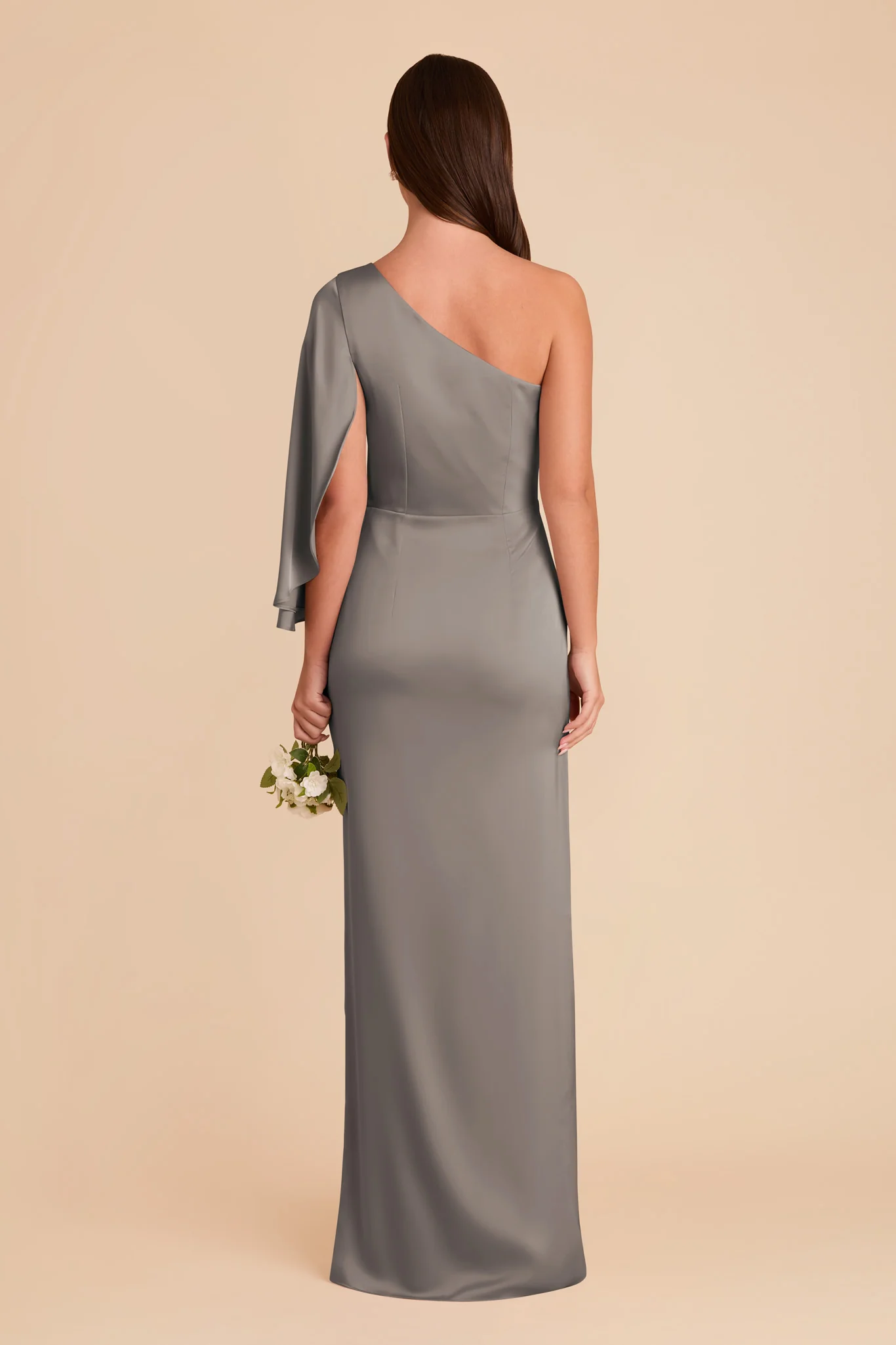 Christine Matte Satin Dress - Quartz - Image 6