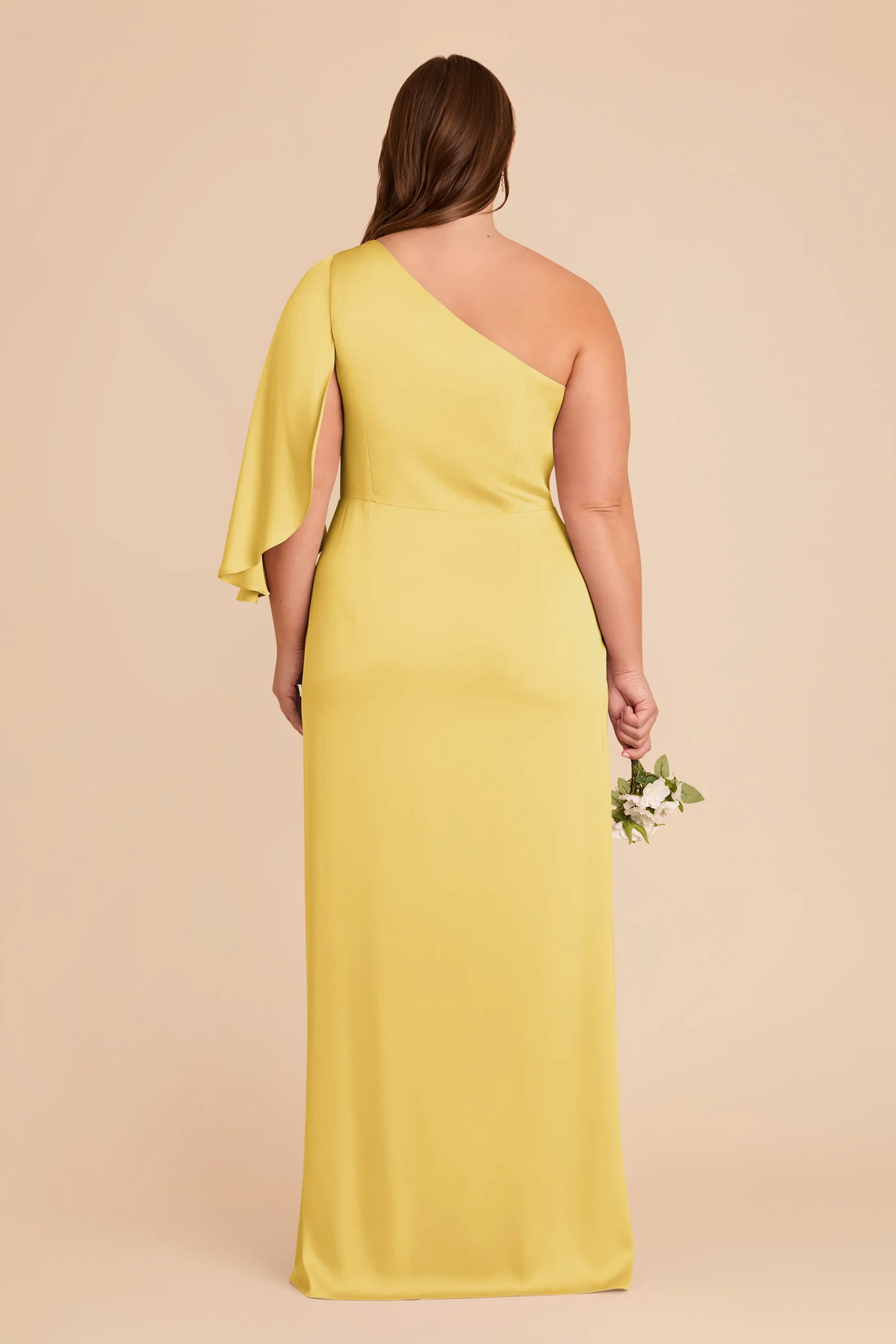 Christine Matte Satin Dress - Sunflower Yellow - Image 11