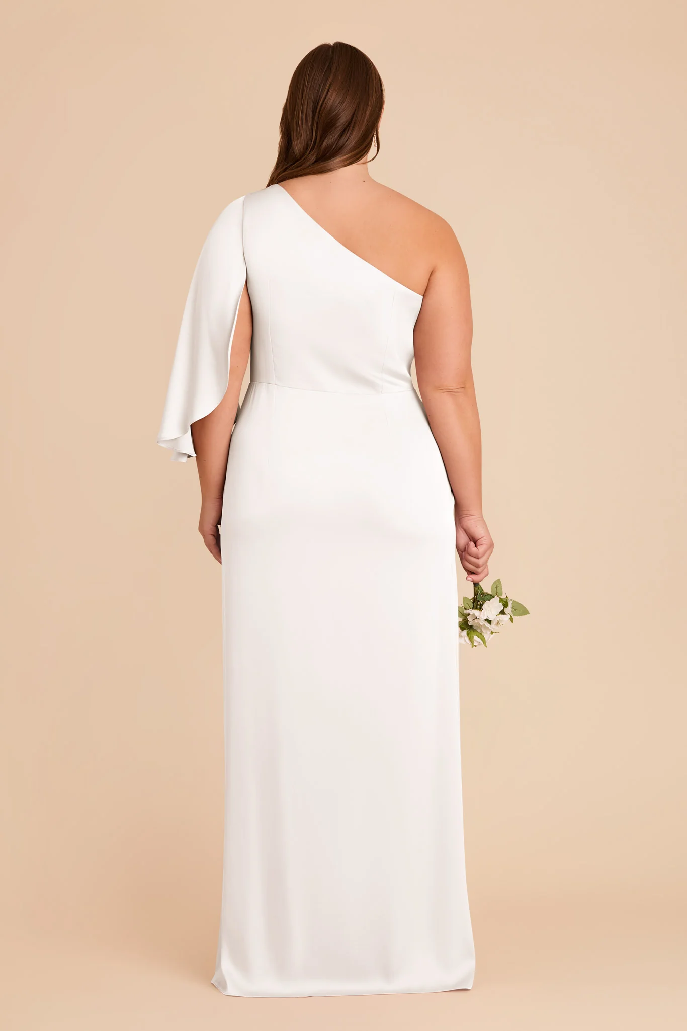 Christine Matte Satin Dress - White - Image 11