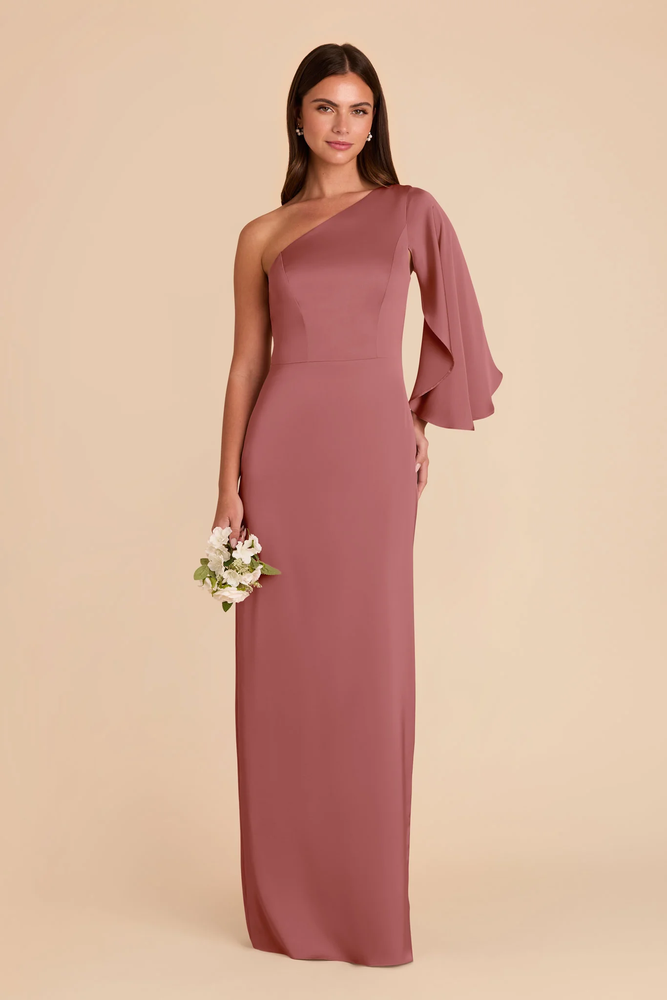 Christine Matte Satin Dress - Wild Rose - Image 3