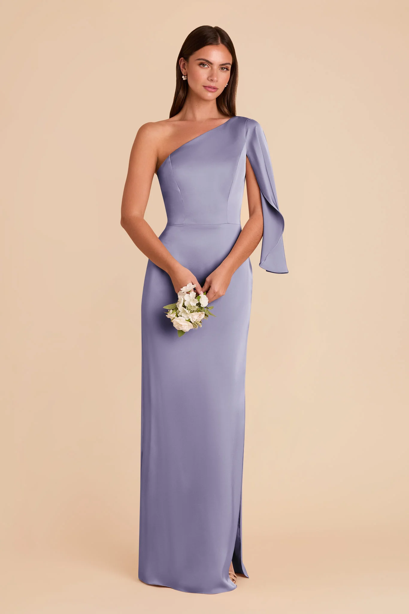 Christine Matte Satin Dress - Wisteria - Image 3
