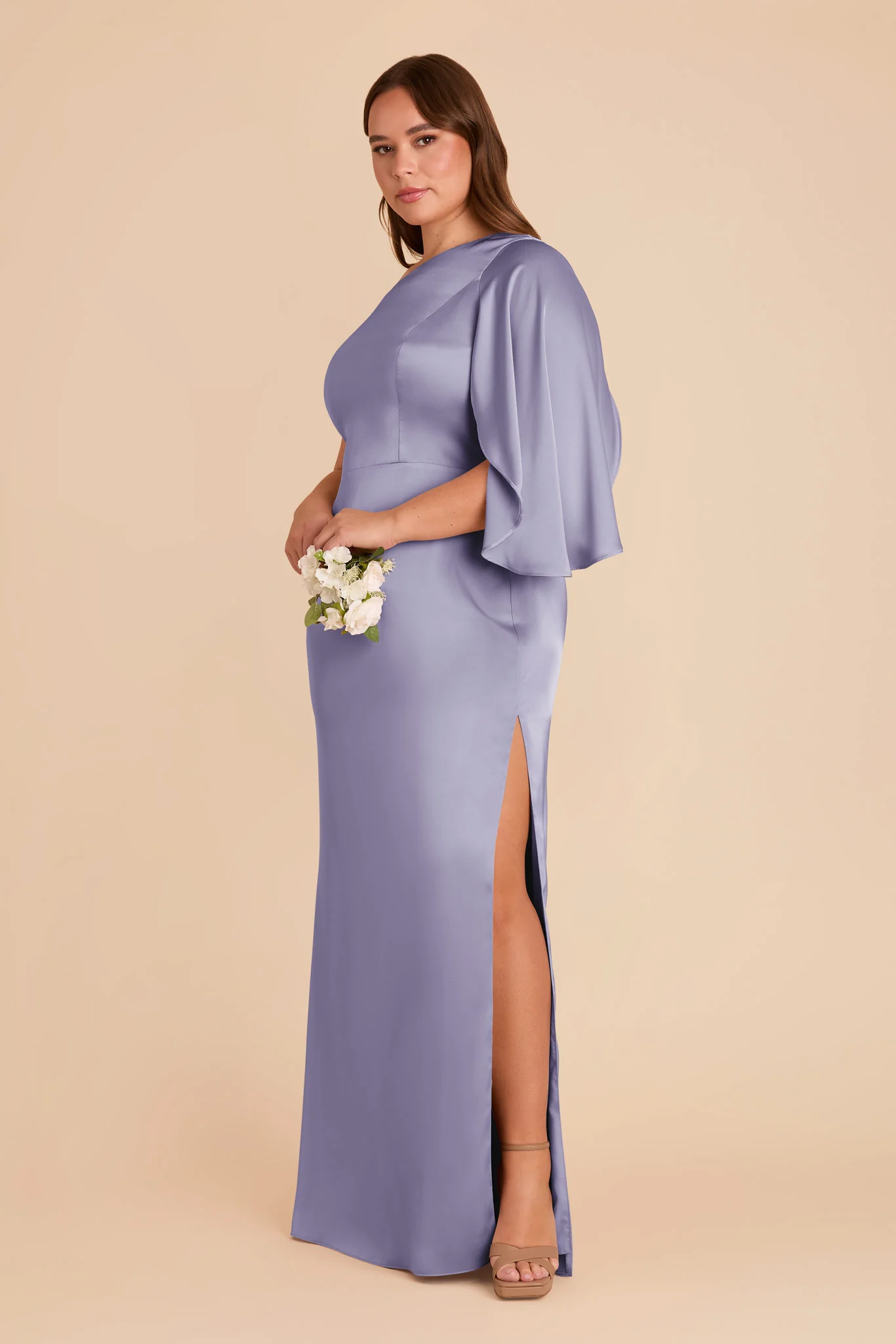 Christine Matte Satin Dress - Wisteria - Image 9