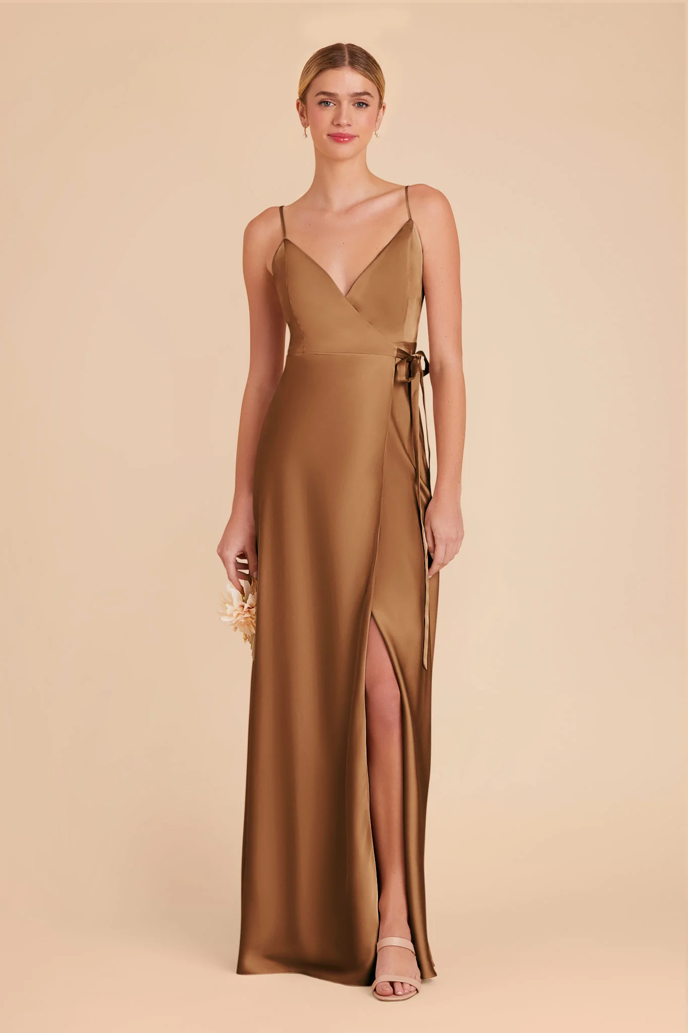 Cindy Matte Satin Dress - Copper