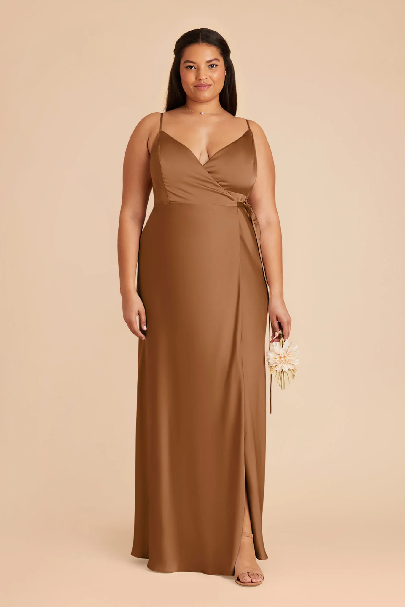 Cindy Matte Satin Dress - Copper - Image 2