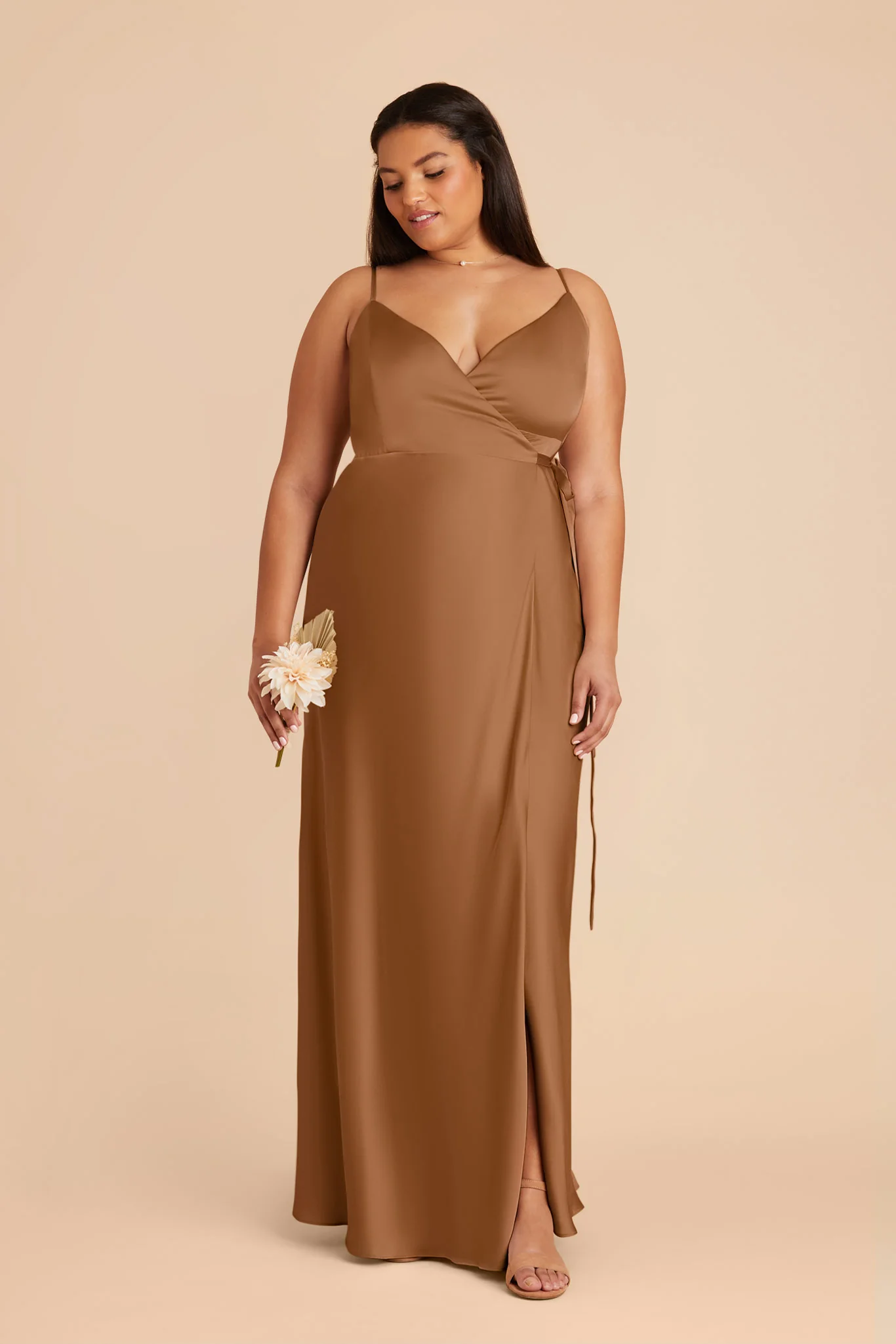 Cindy Matte Satin Dress - Copper - Image 6