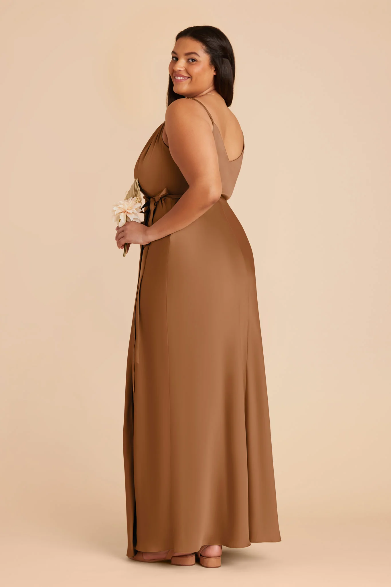 Cindy Matte Satin Dress - Copper - Image 7