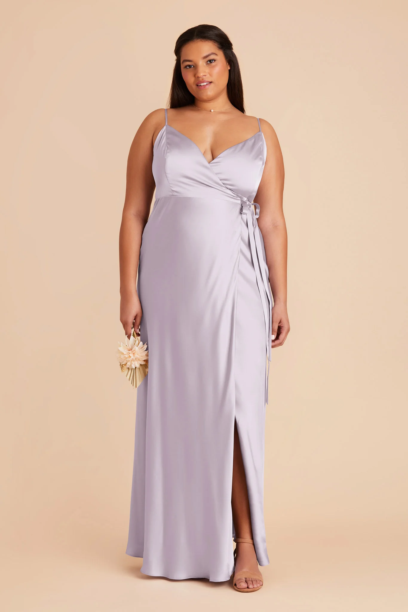 Cindy Matte Satin Dress - Dusty Lilac - Image 8