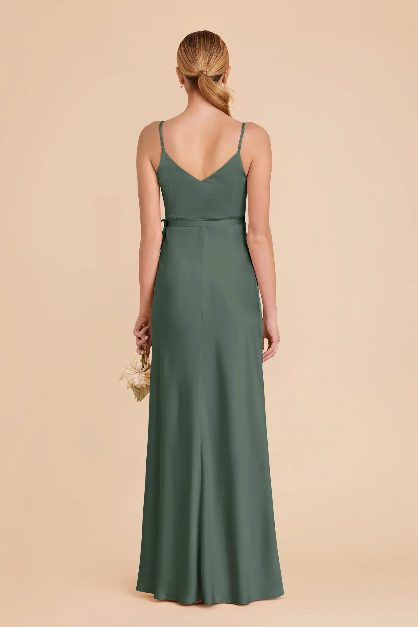 Cindy Matte Satin Dress - Eucalyptus - Image 5