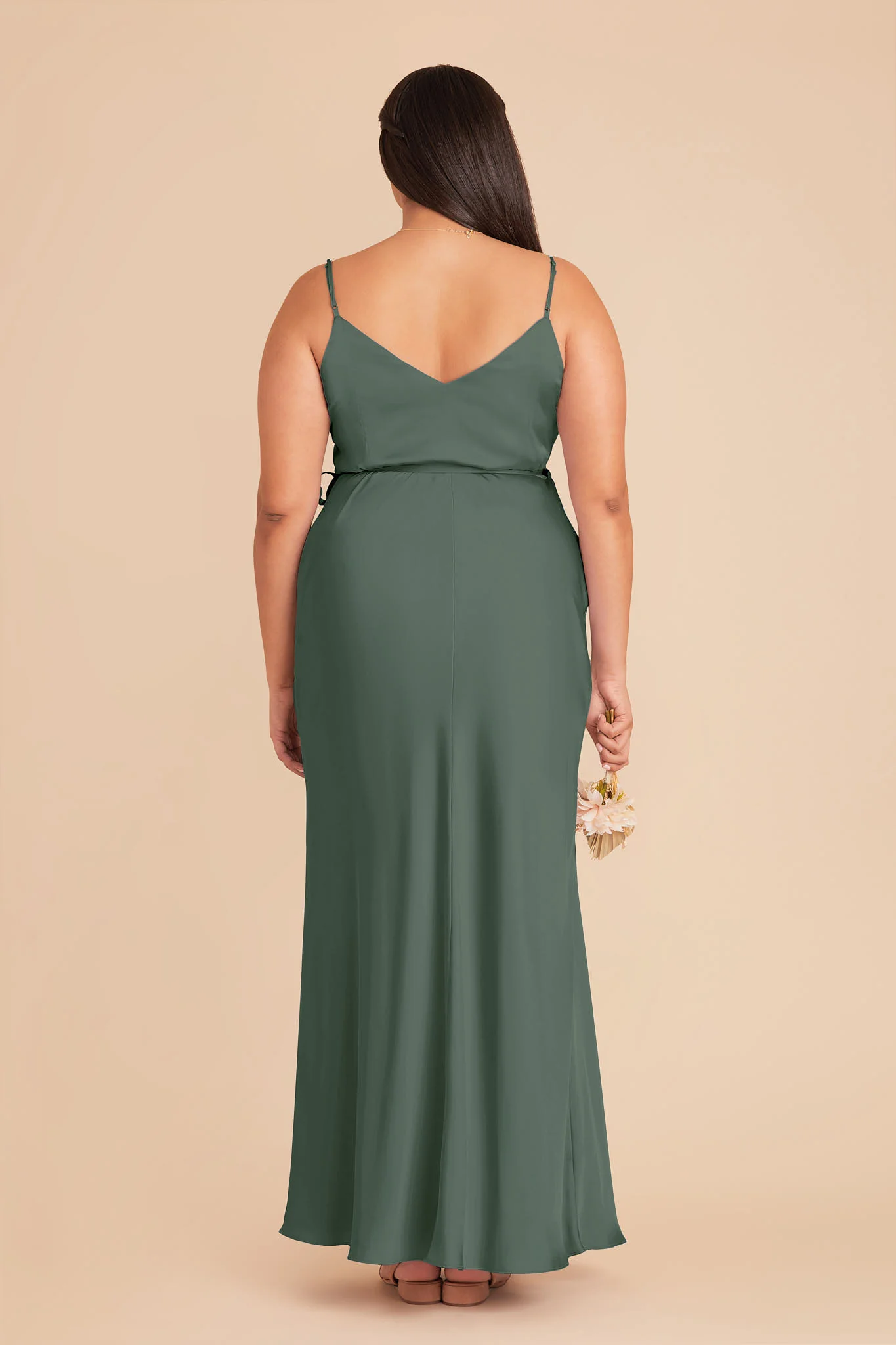 Cindy Matte Satin Dress - Eucalyptus - Image 7