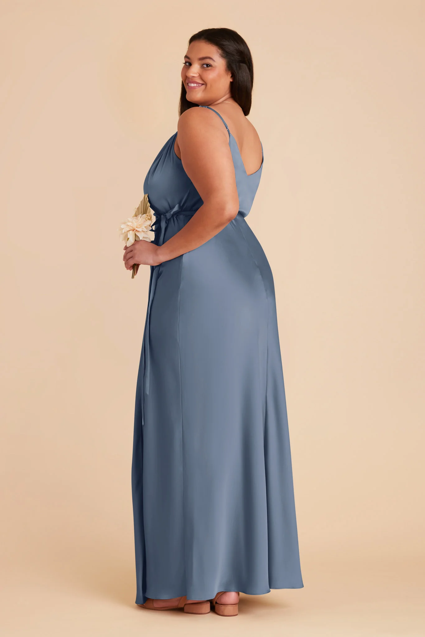 Cindy Matte Satin Dress - French Blue - Image 7