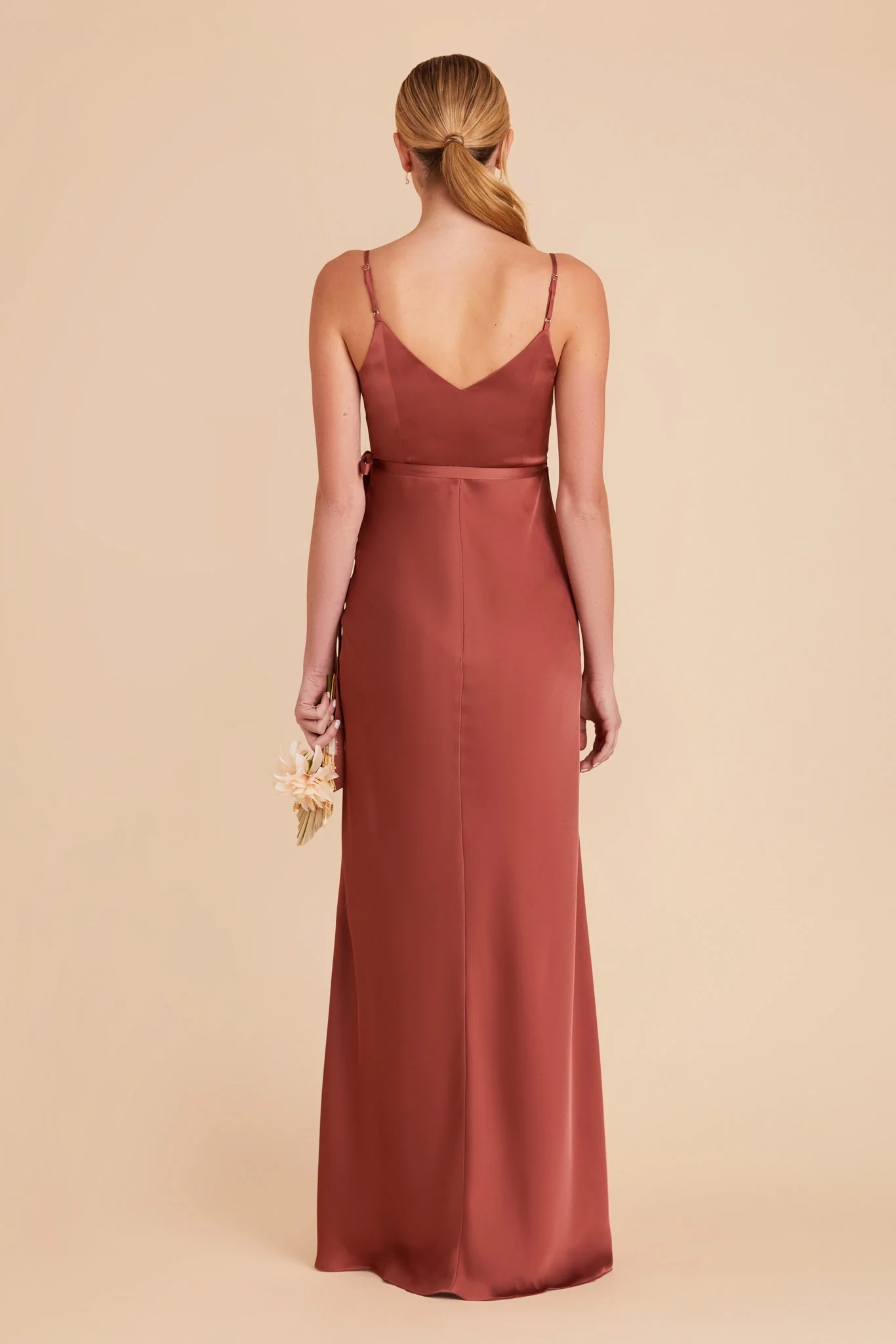 Cindy Matte Satin Dress - Spice - Image 5
