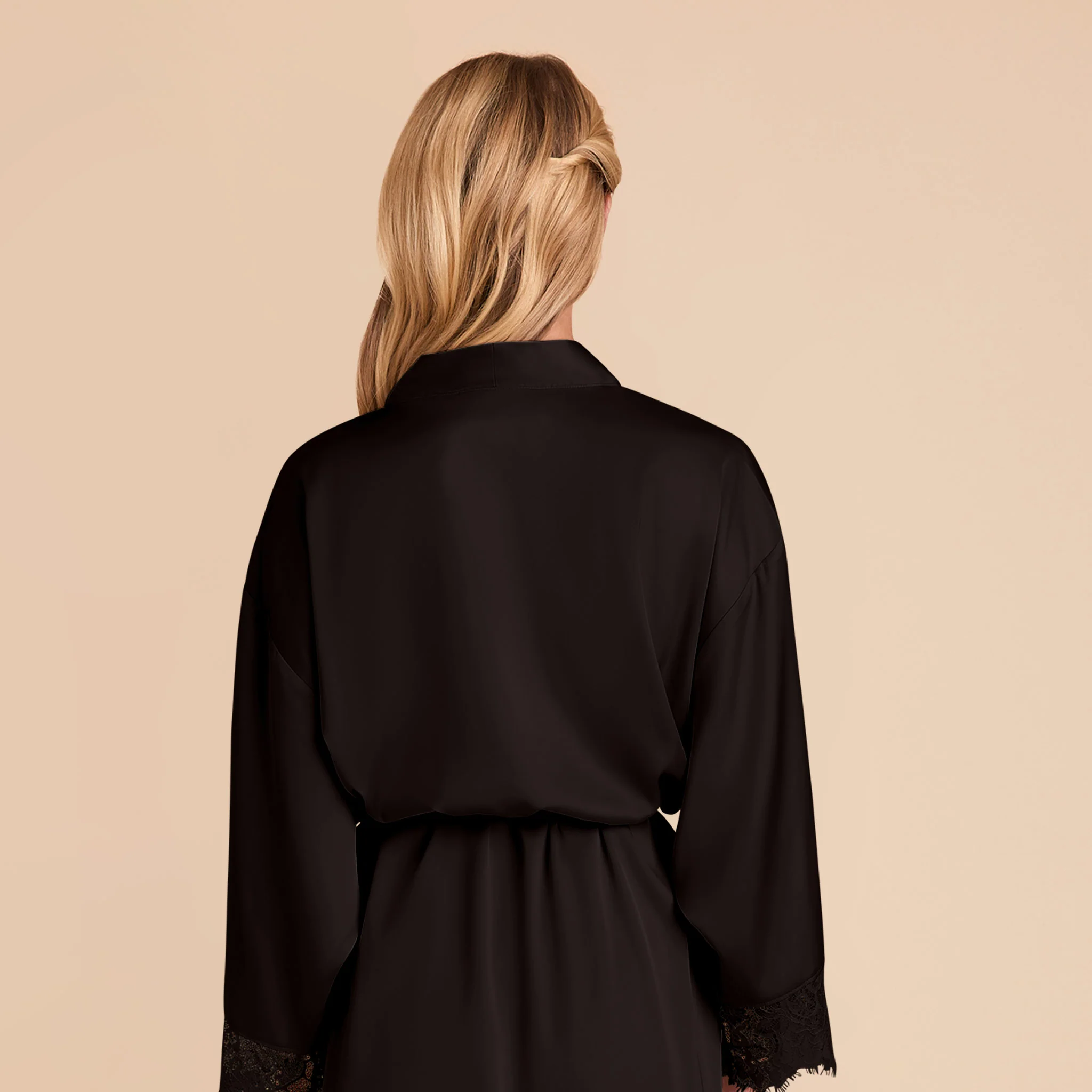 Claudette Lace Robe - Black - Image 10