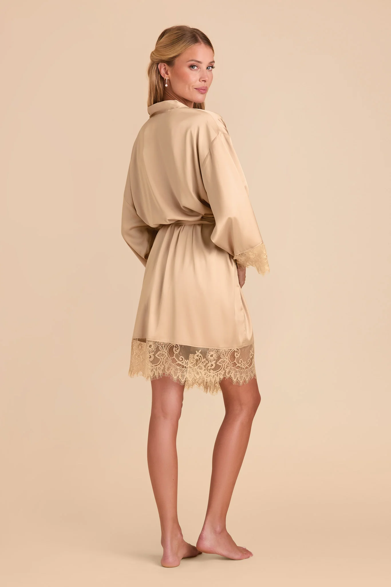 Claudette Lace Robe - Champagne - Image 5