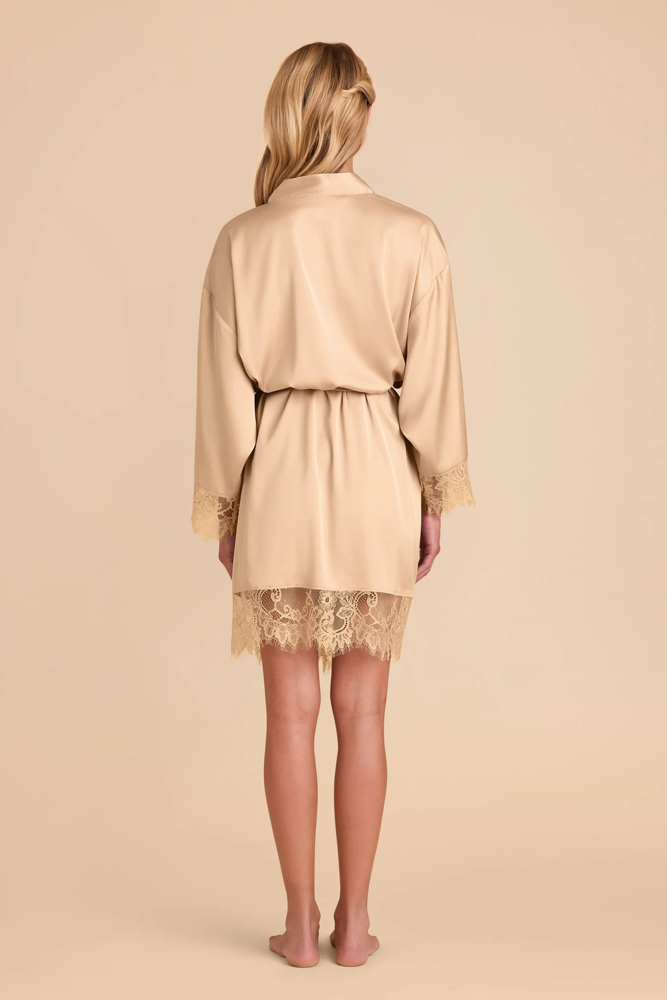 Claudette Lace Robe - Champagne - Image 6