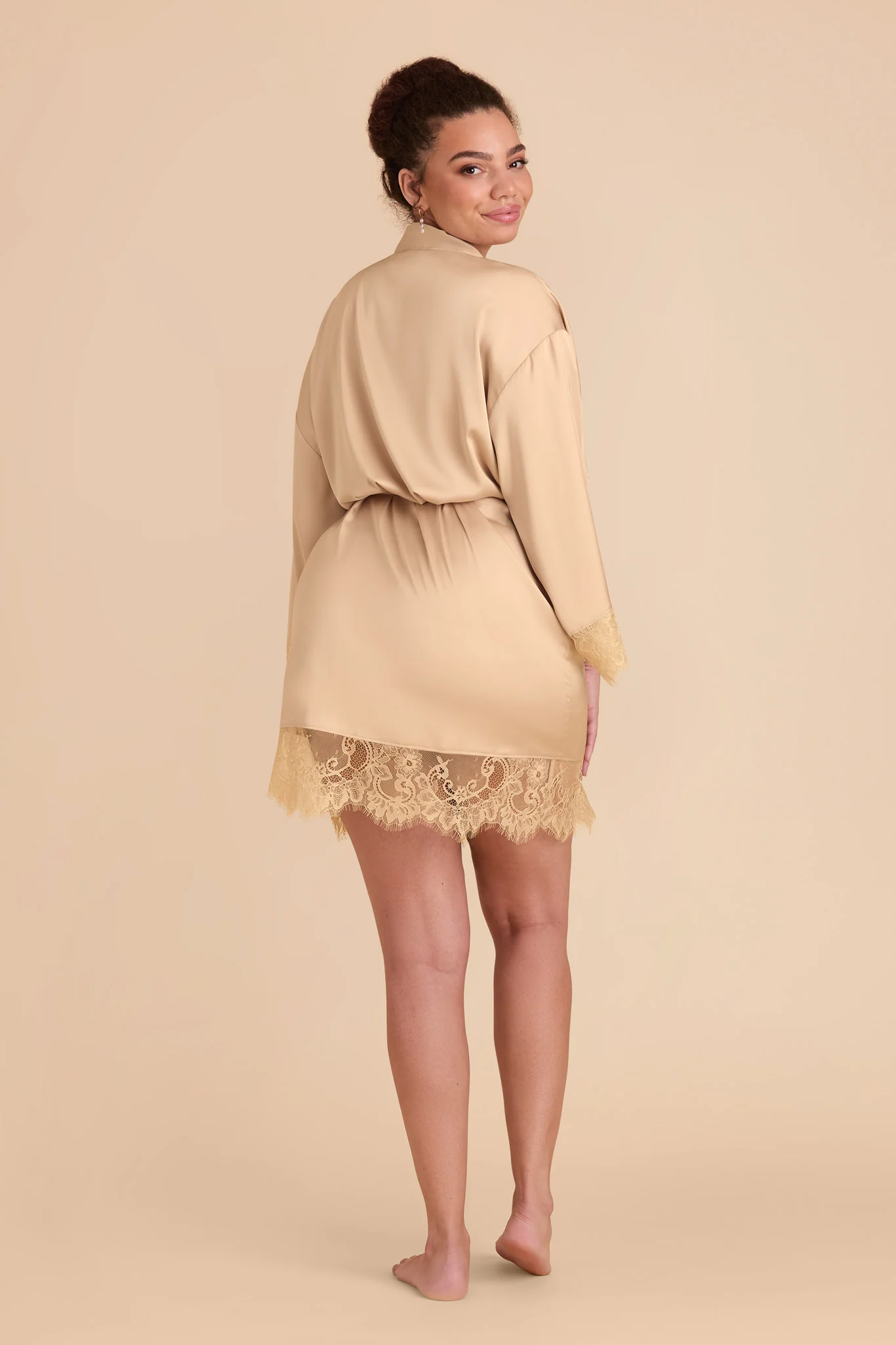 Claudette Lace Robe - Champagne - Image 7
