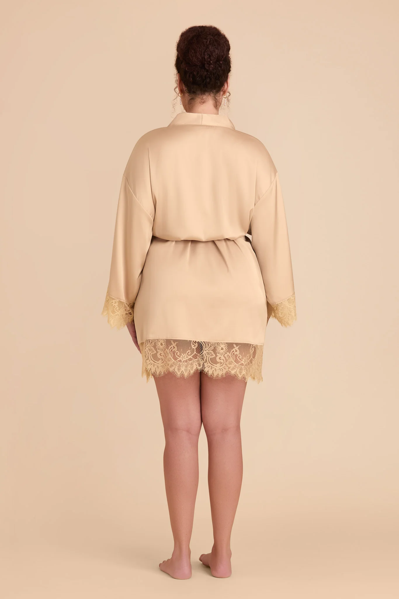 Claudette Lace Robe - Champagne - Image 8