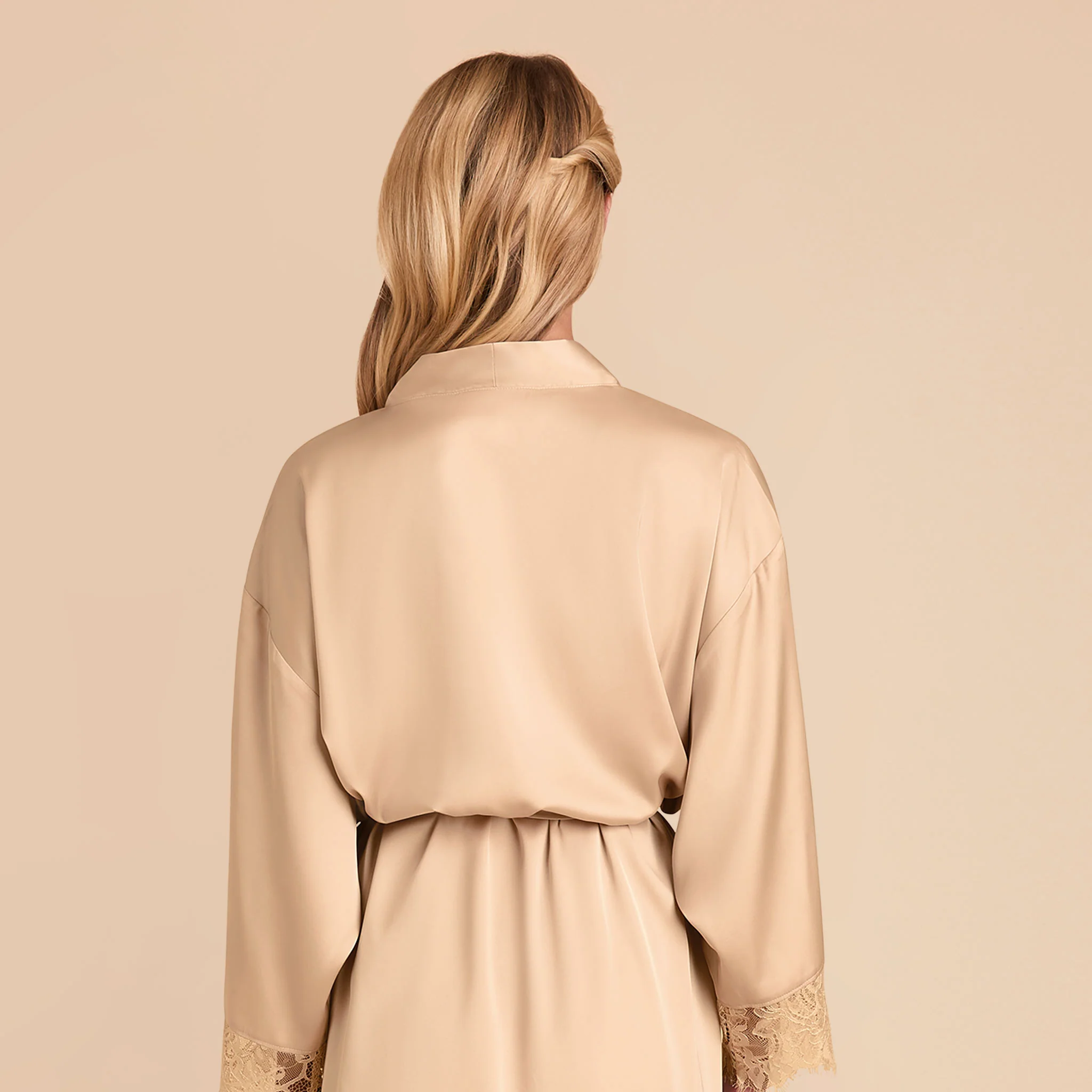 Claudette Lace Robe - Champagne - Image 9