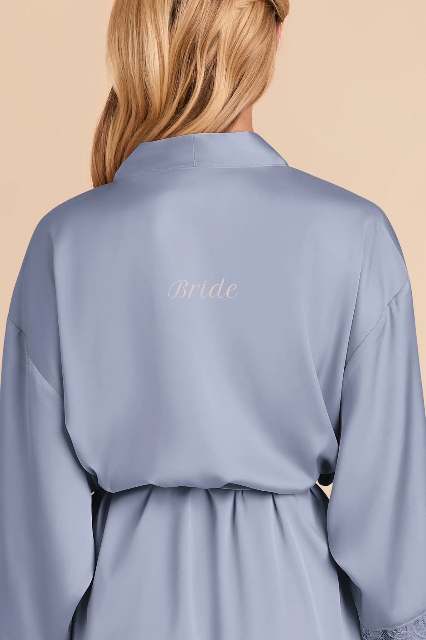 Claudette Lace Robe - Dusty Blue - Image 2