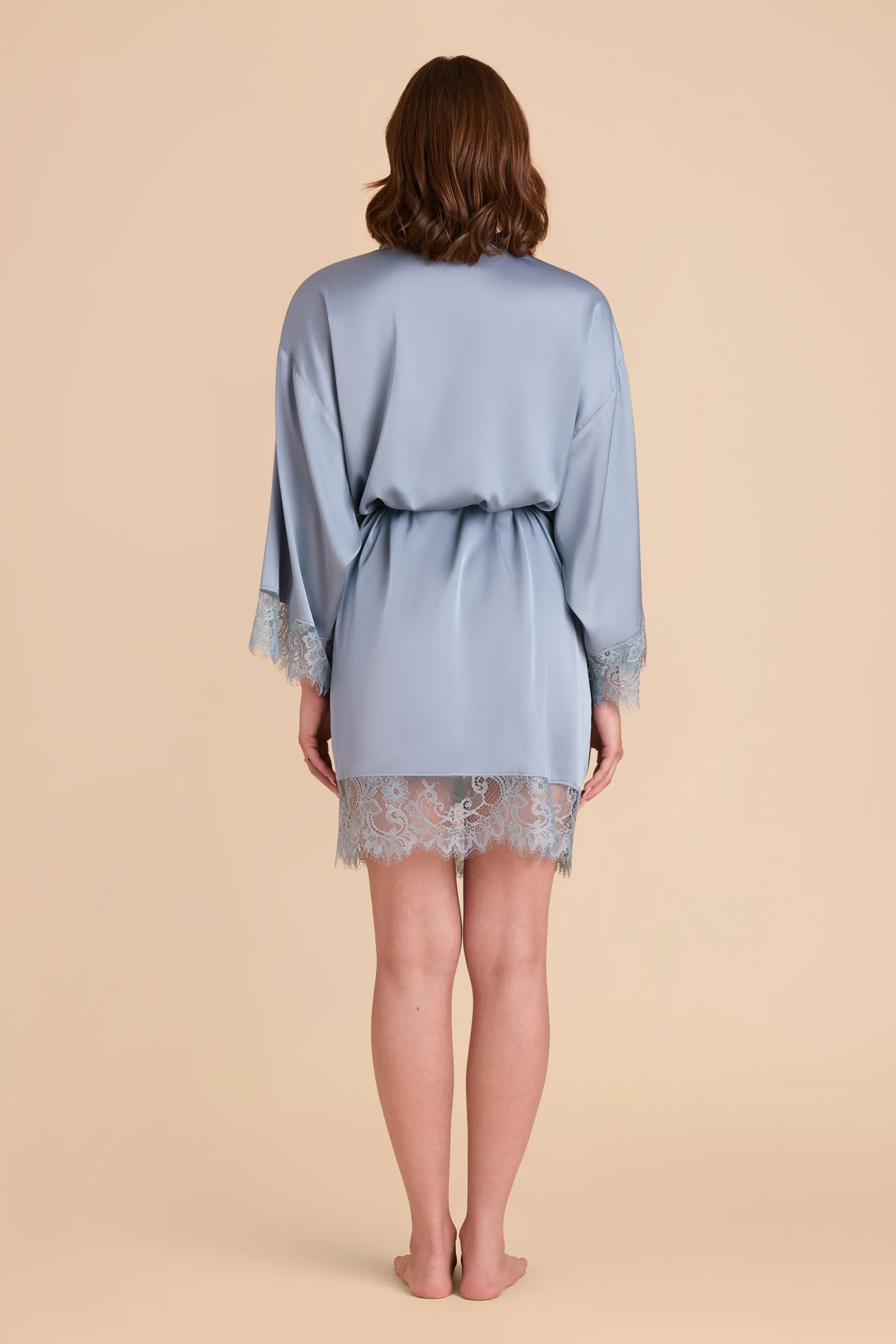 Claudette Lace Robe - Dusty Blue - Image 7
