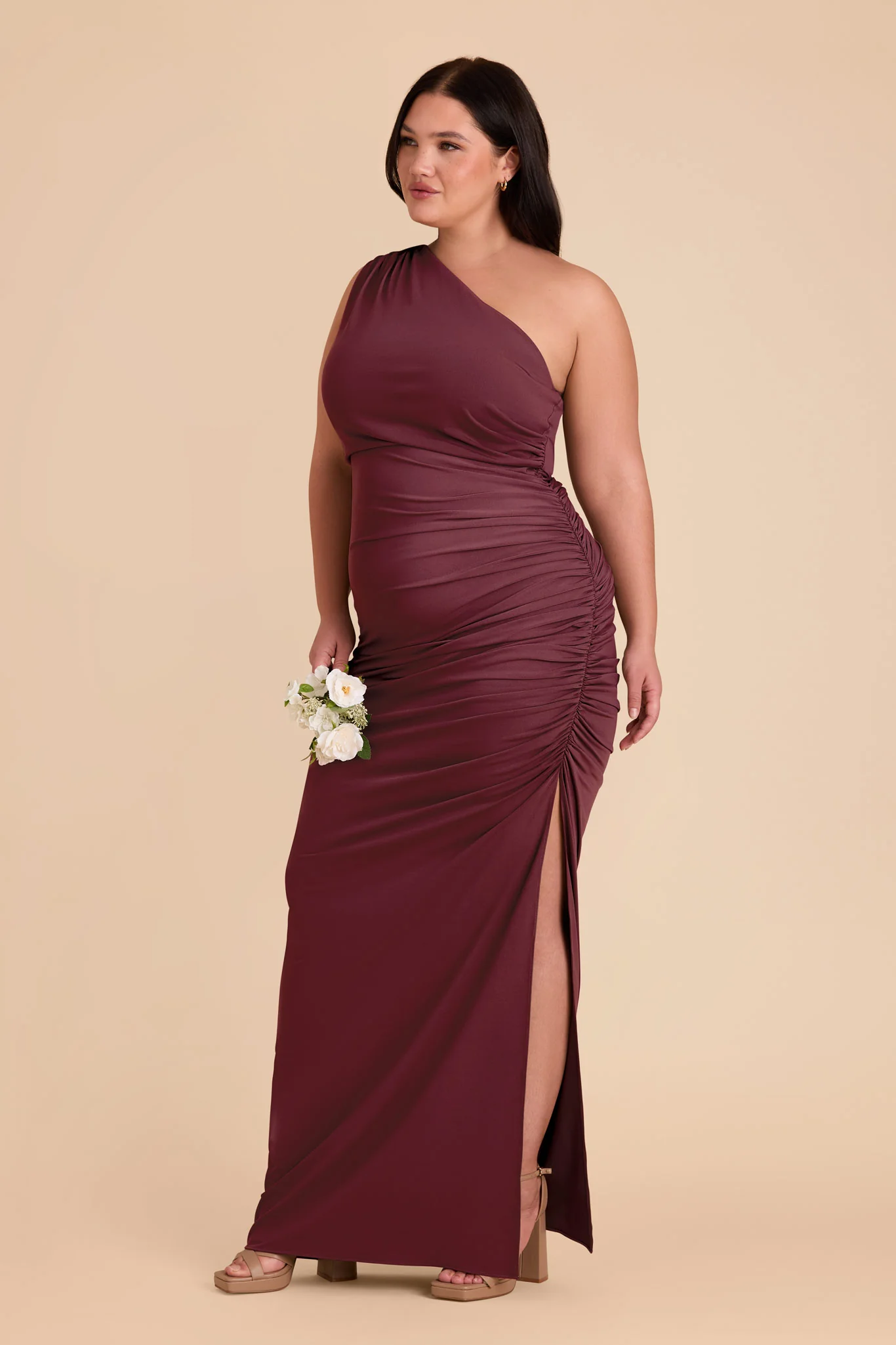 Claudia Luxe Stretch Knit Dress - Cabernet - Image 10